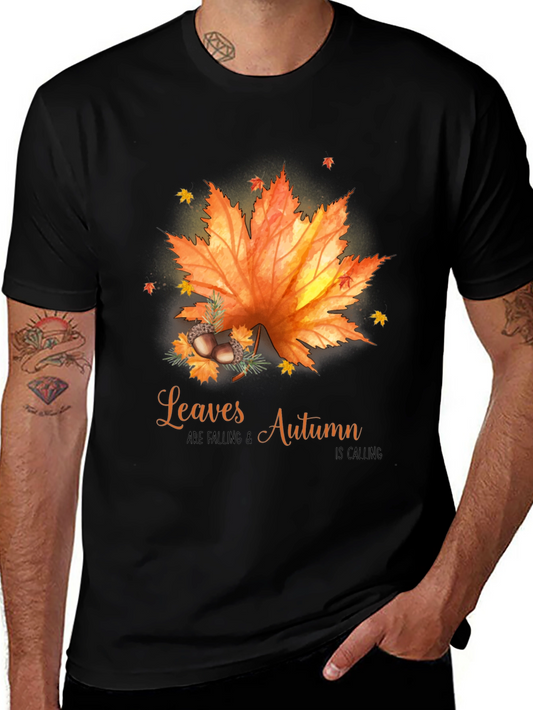 Autumn Leaves Black Graphic Tee