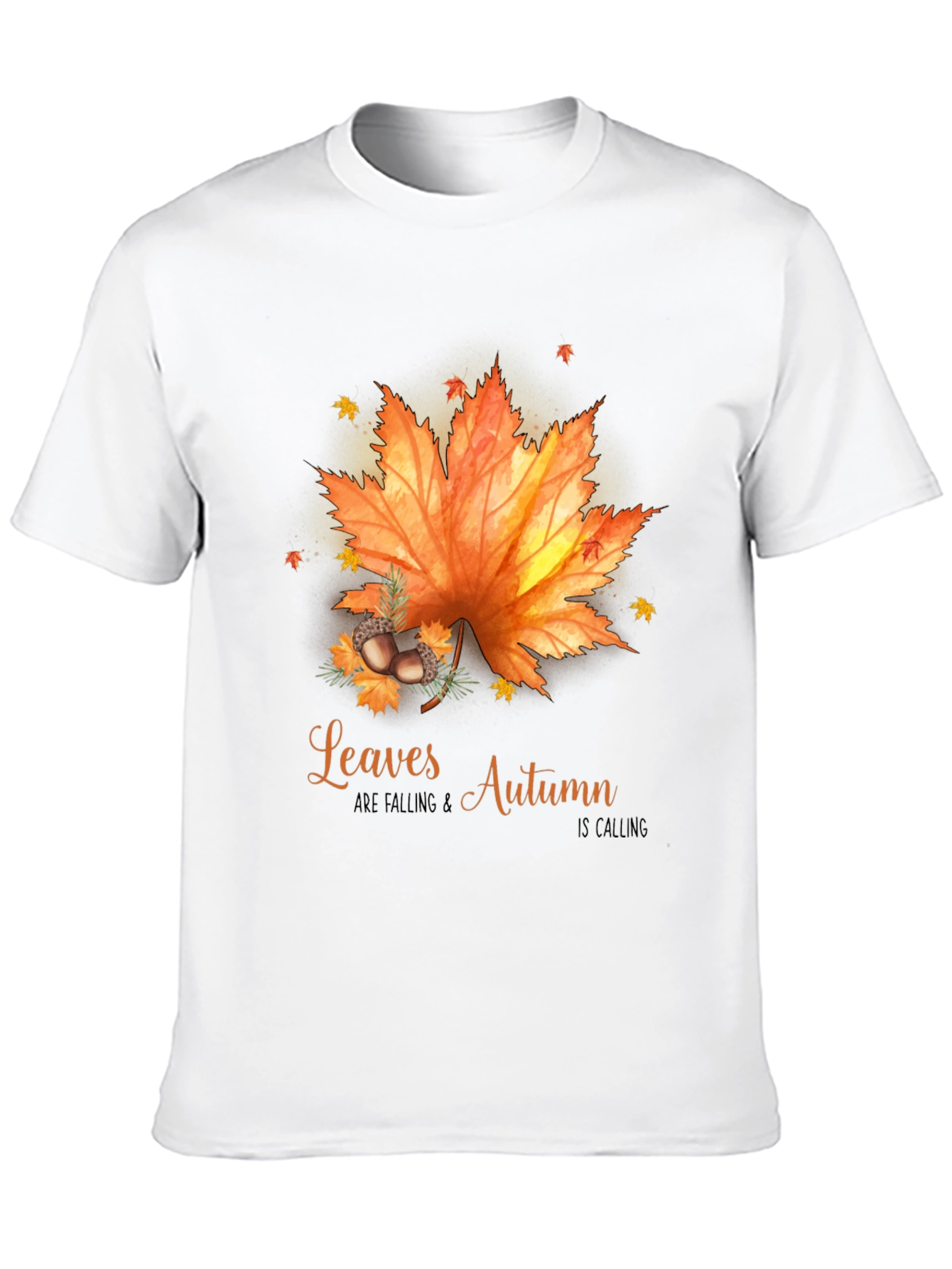 Autumn Leaves Black Graphic Tee