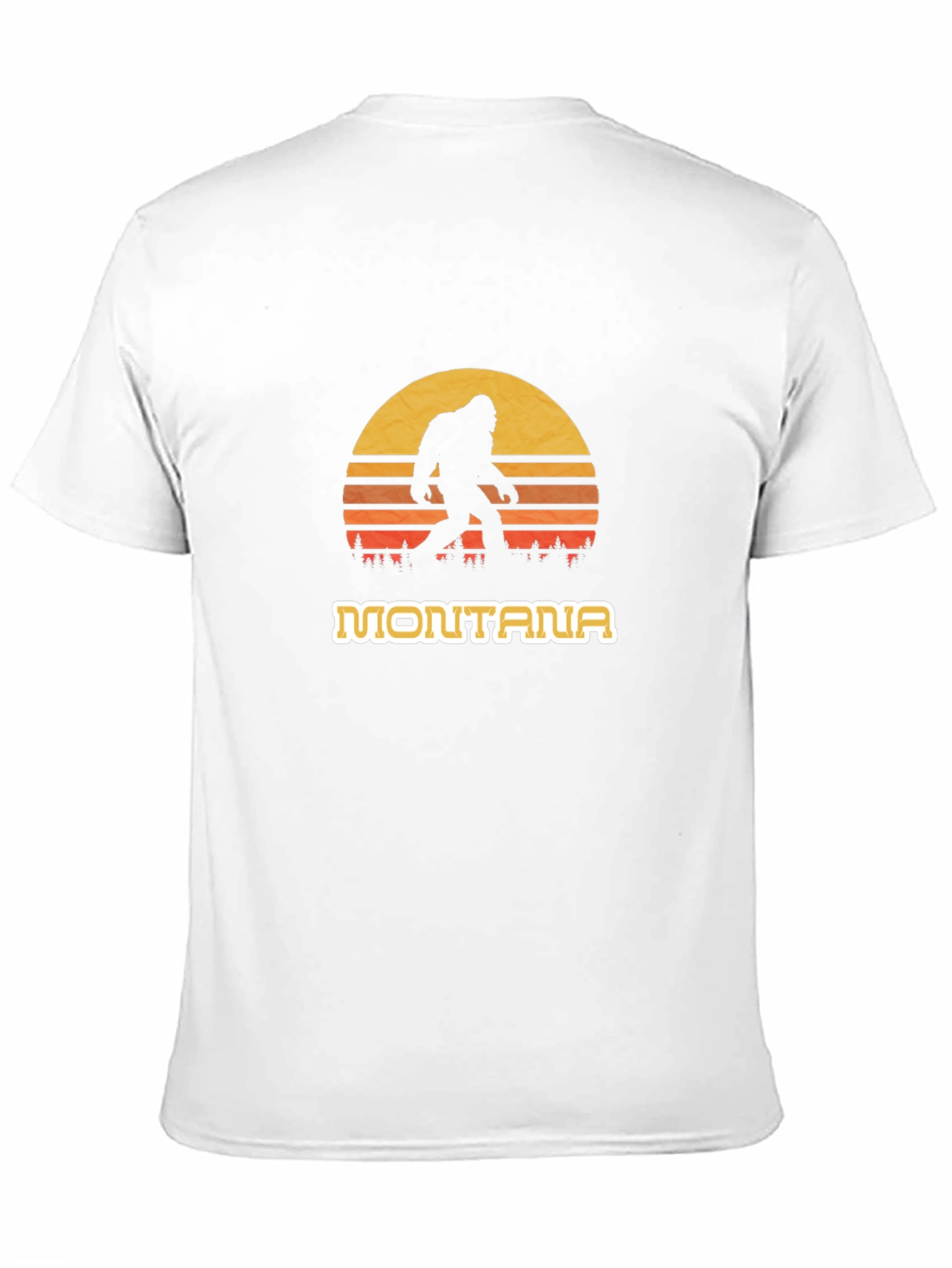 Montana Bigfoot Sunset Graphic Tee - Black