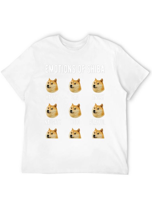 Emotions of Shiba T-Shirt Funny Dog Meme Tee