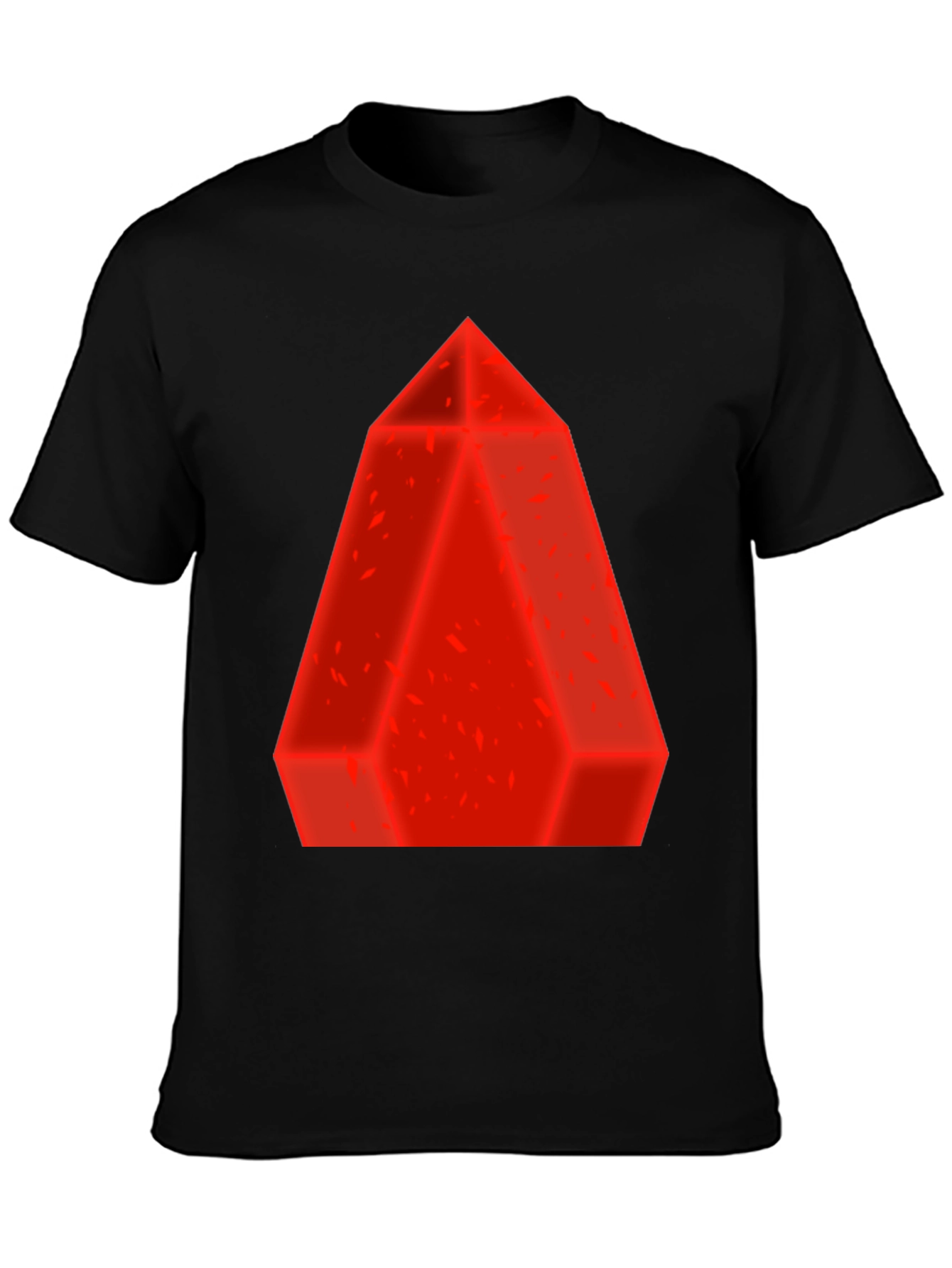 Geometric Red Prism Graphic Tee - Casual Style