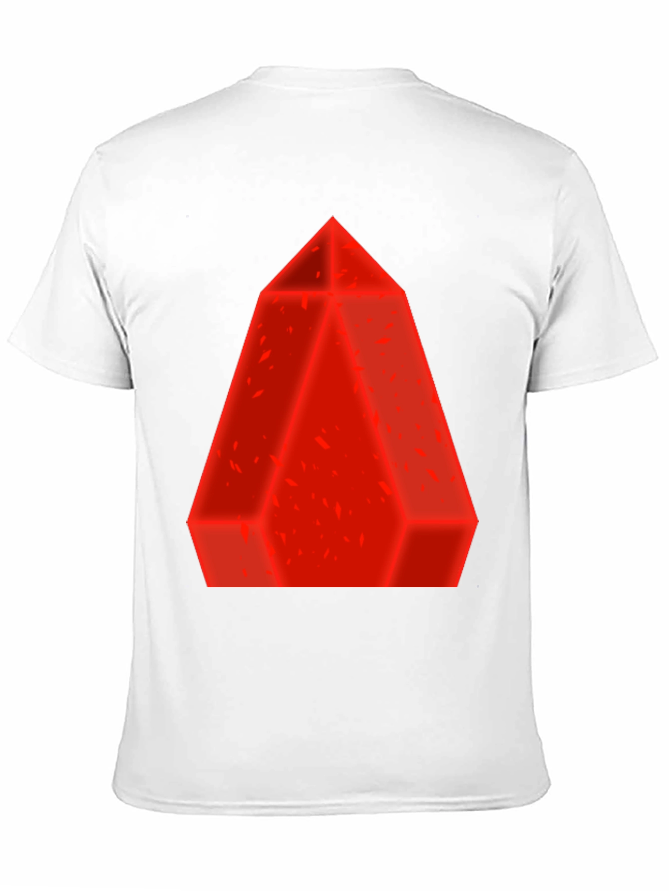 Geometric Red Prism Graphic Tee - Casual Style
