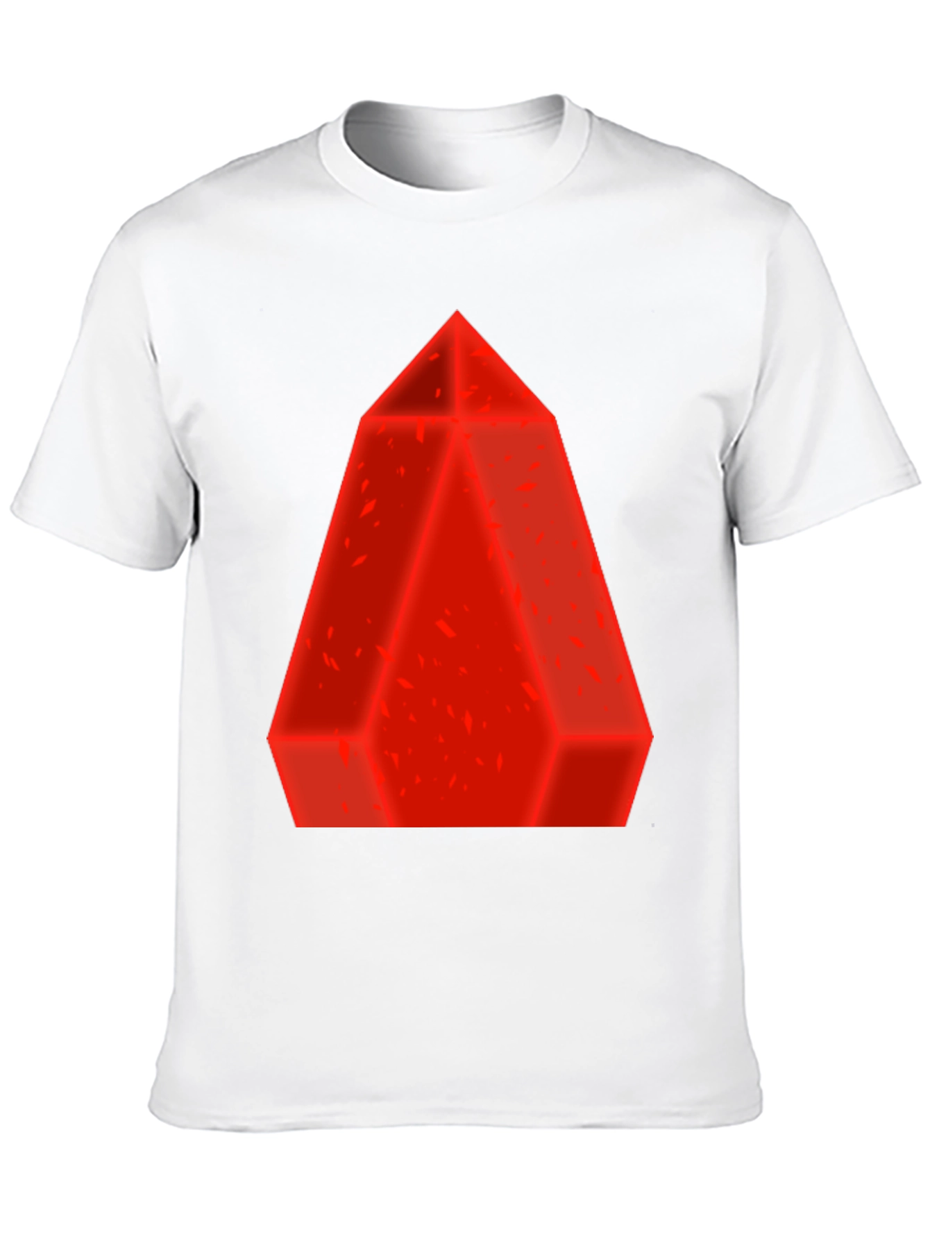 Geometric Red Prism Graphic Tee - Casual Style