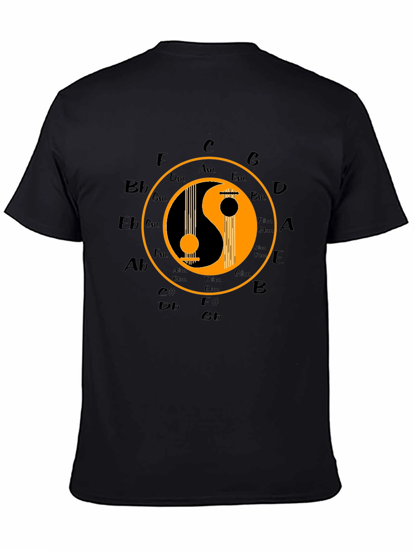 Yin Yang Guitar Music T-Shirt