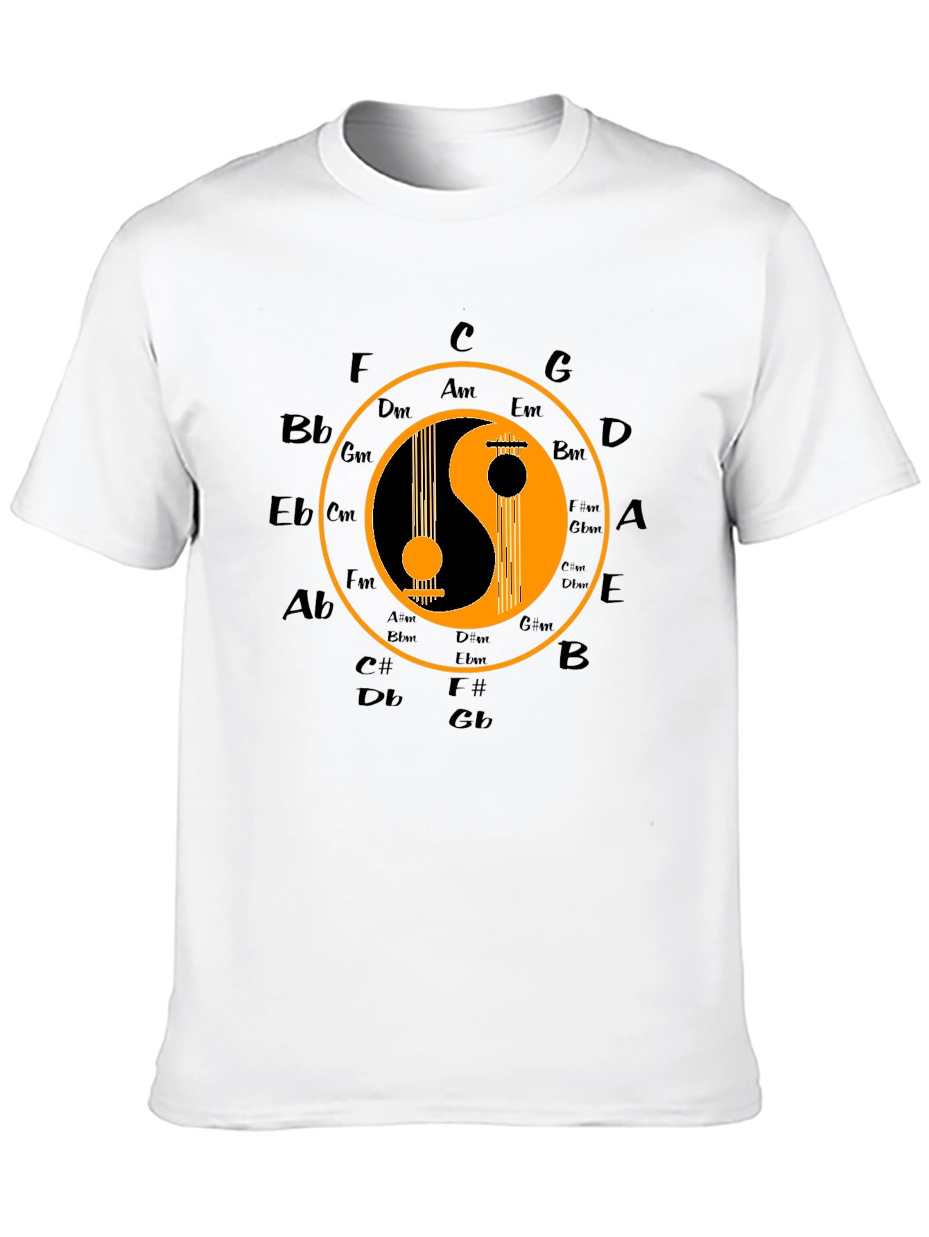 Yin Yang Guitar Music T-Shirt