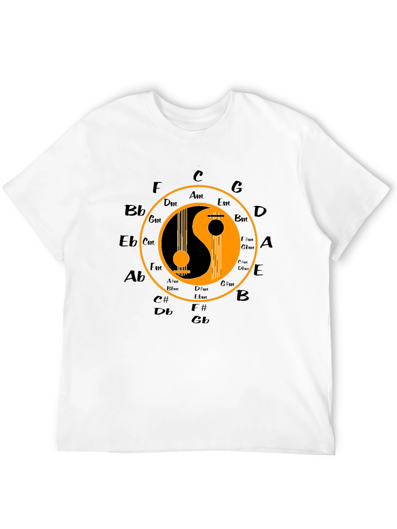 Yin Yang Guitar Music T-Shirt