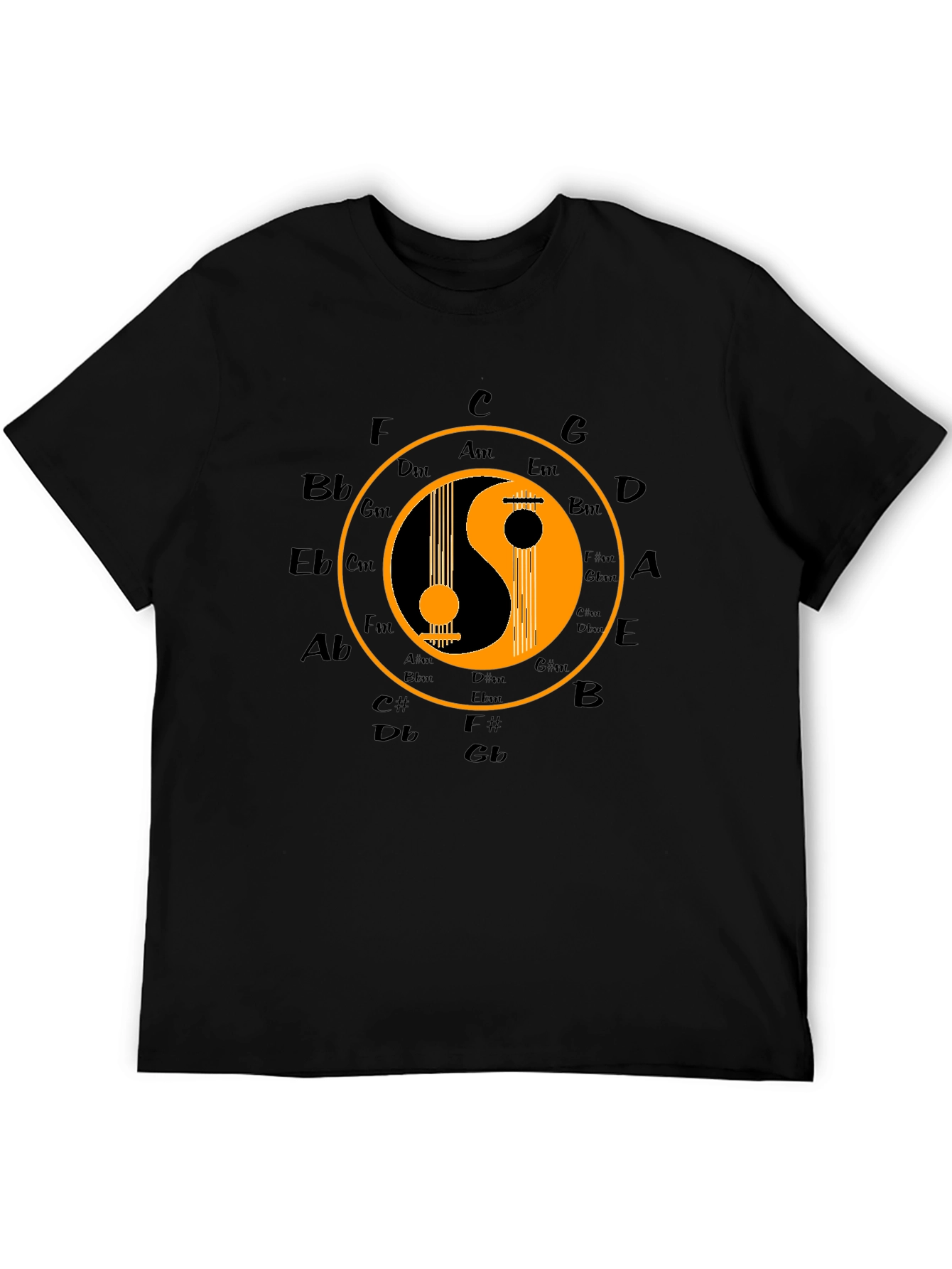 Yin Yang Guitar Music T-Shirt