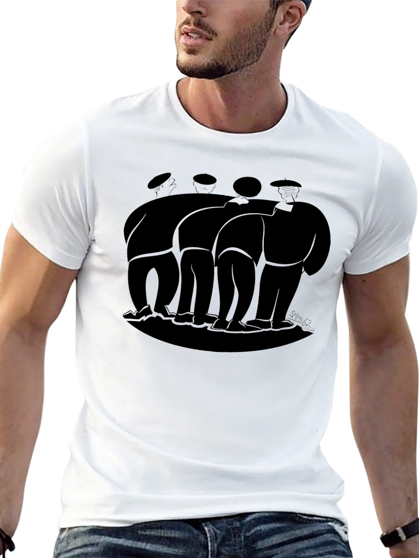 Abstract Men Black T-Shirt