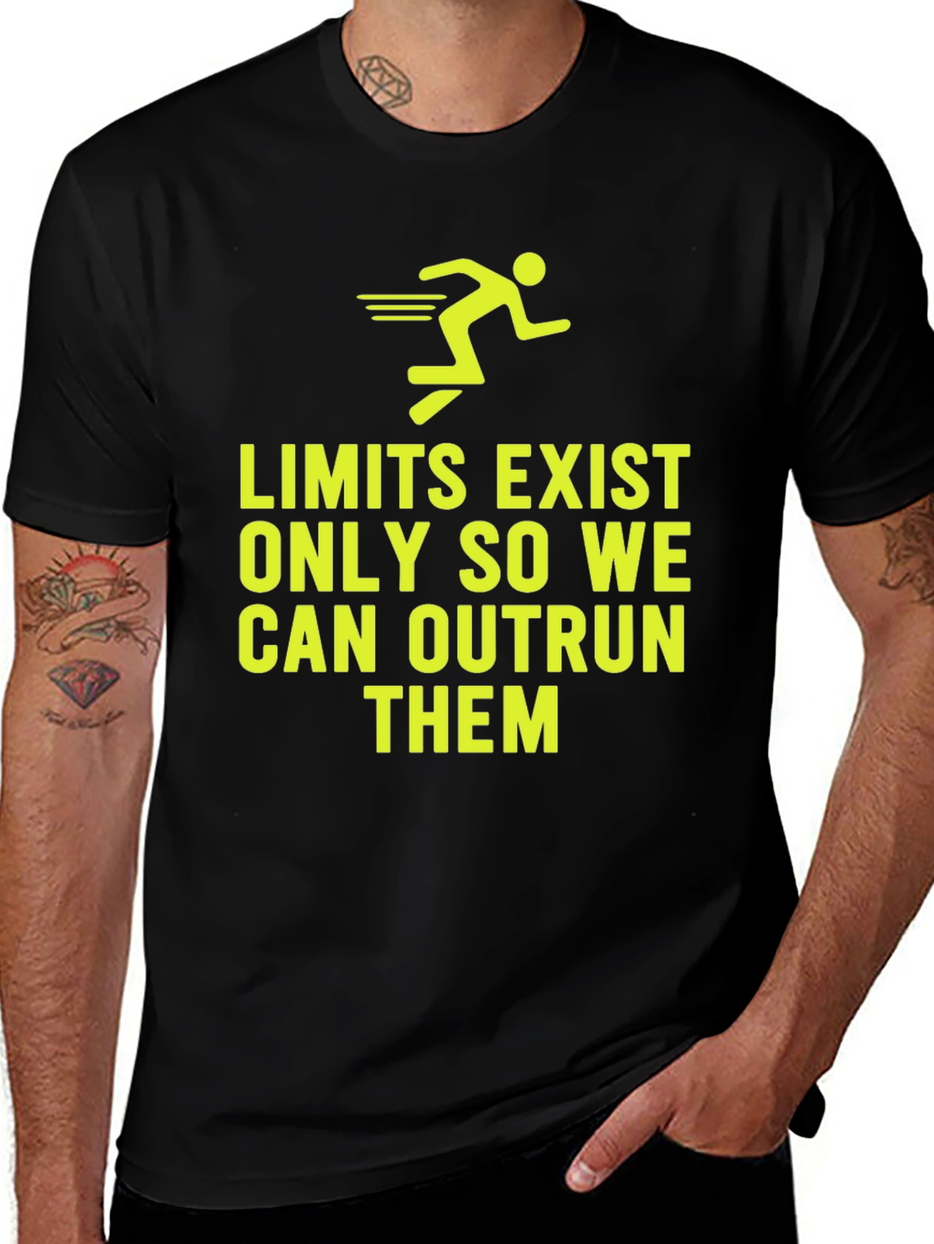 Motivational Run T-Shirt - Outrun Your Limits