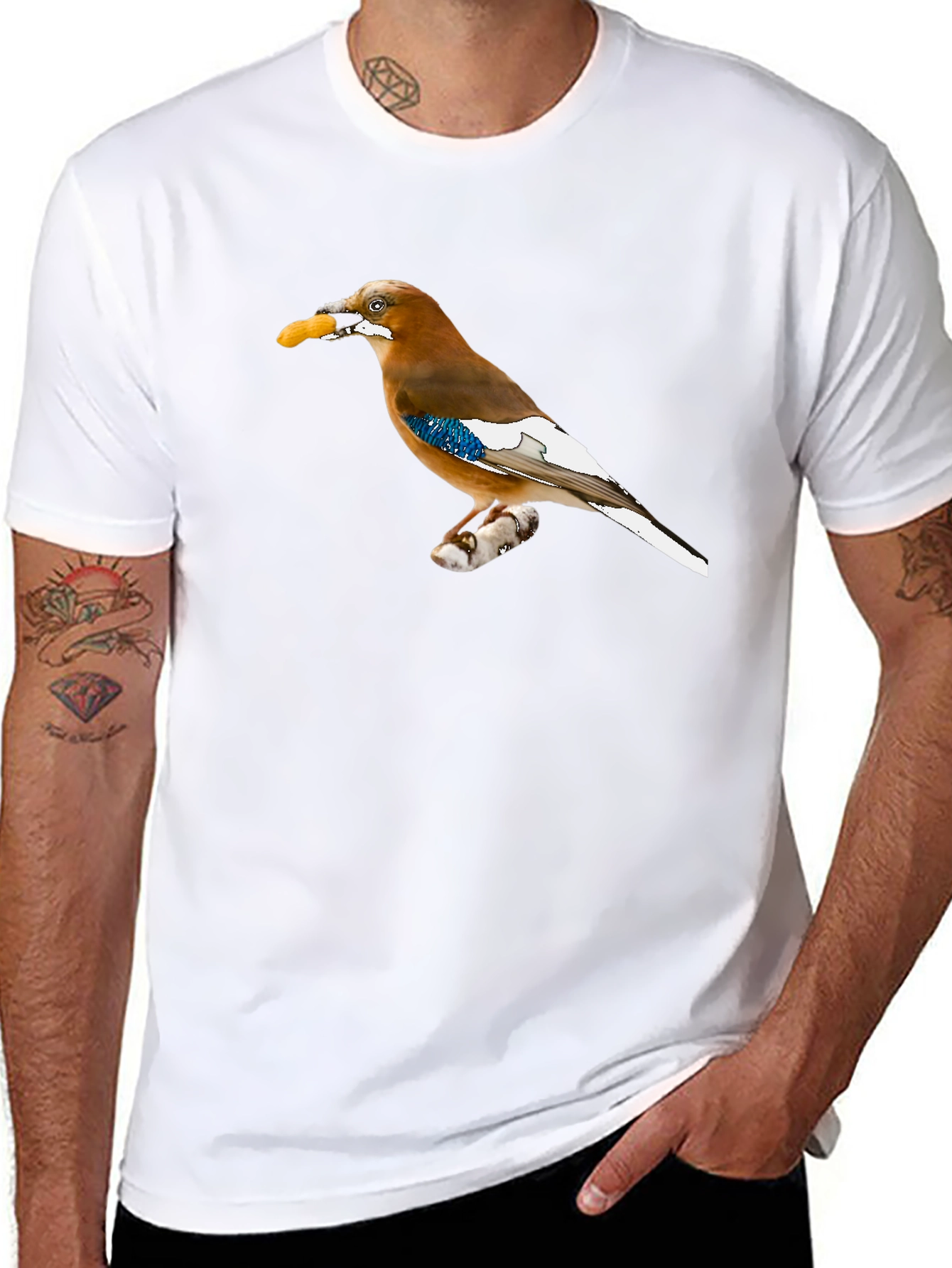 Jay Bird Snack T-Shirt - Unique Graphic Tee