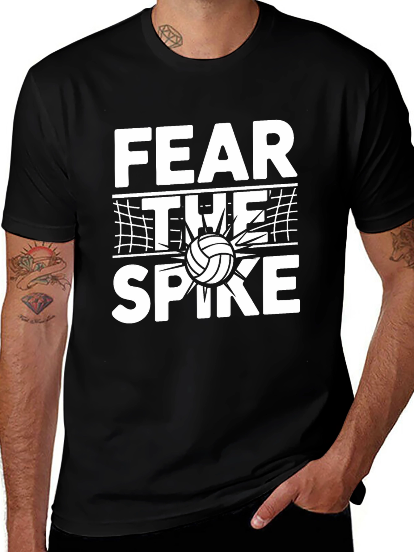 Fear the Spike Volleyball Graphic Tee