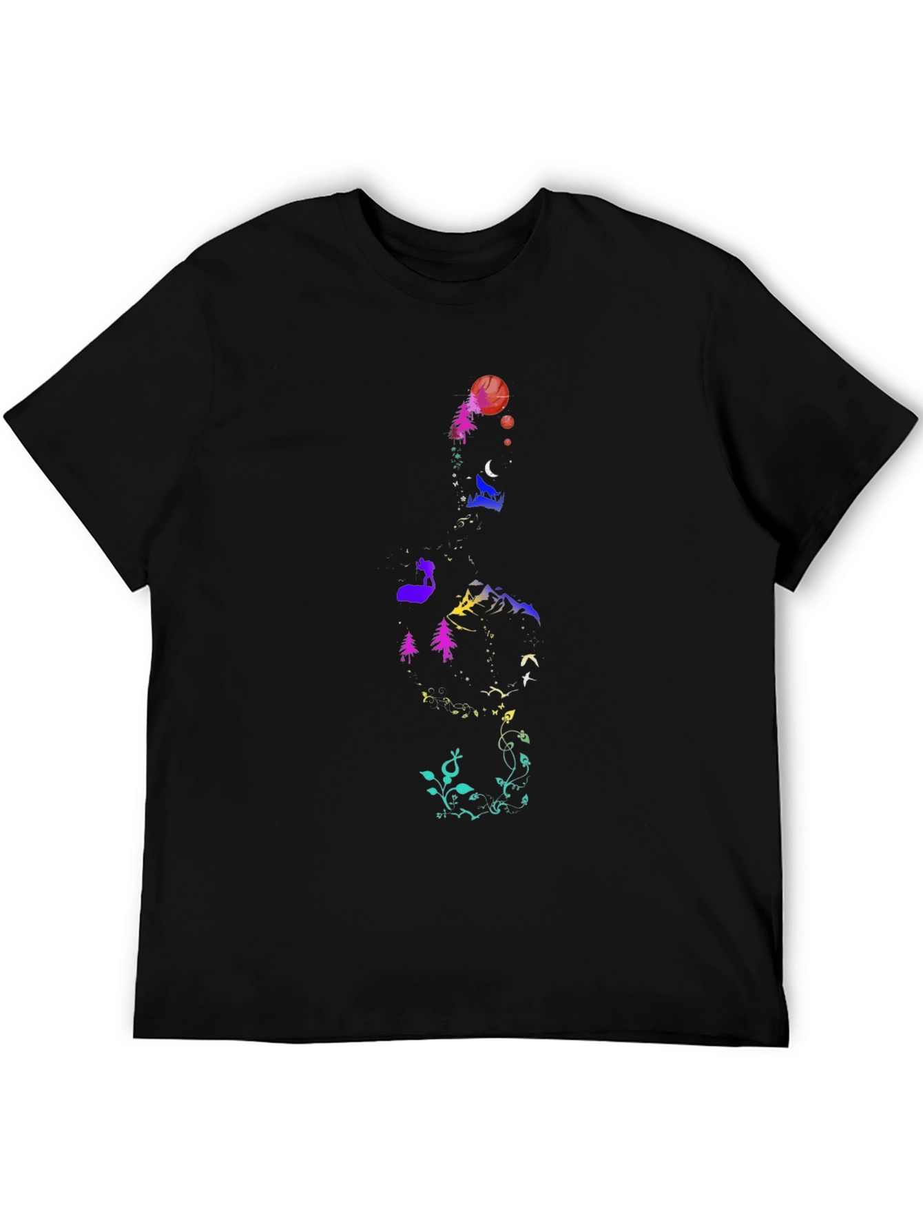 Nature Silhouette Graphic Tee - Unique Design
