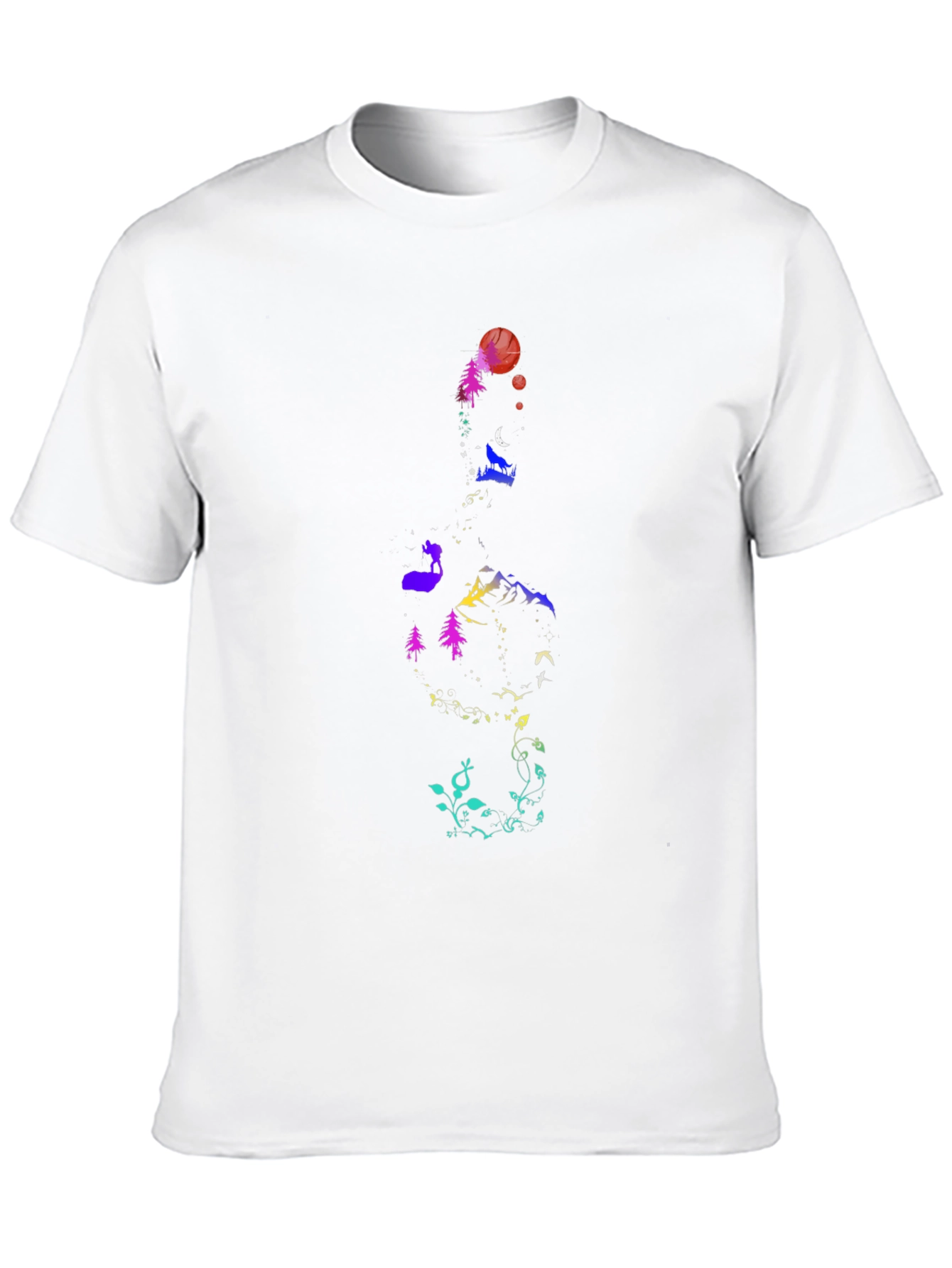 Nature Silhouette Graphic Tee - Unique Design