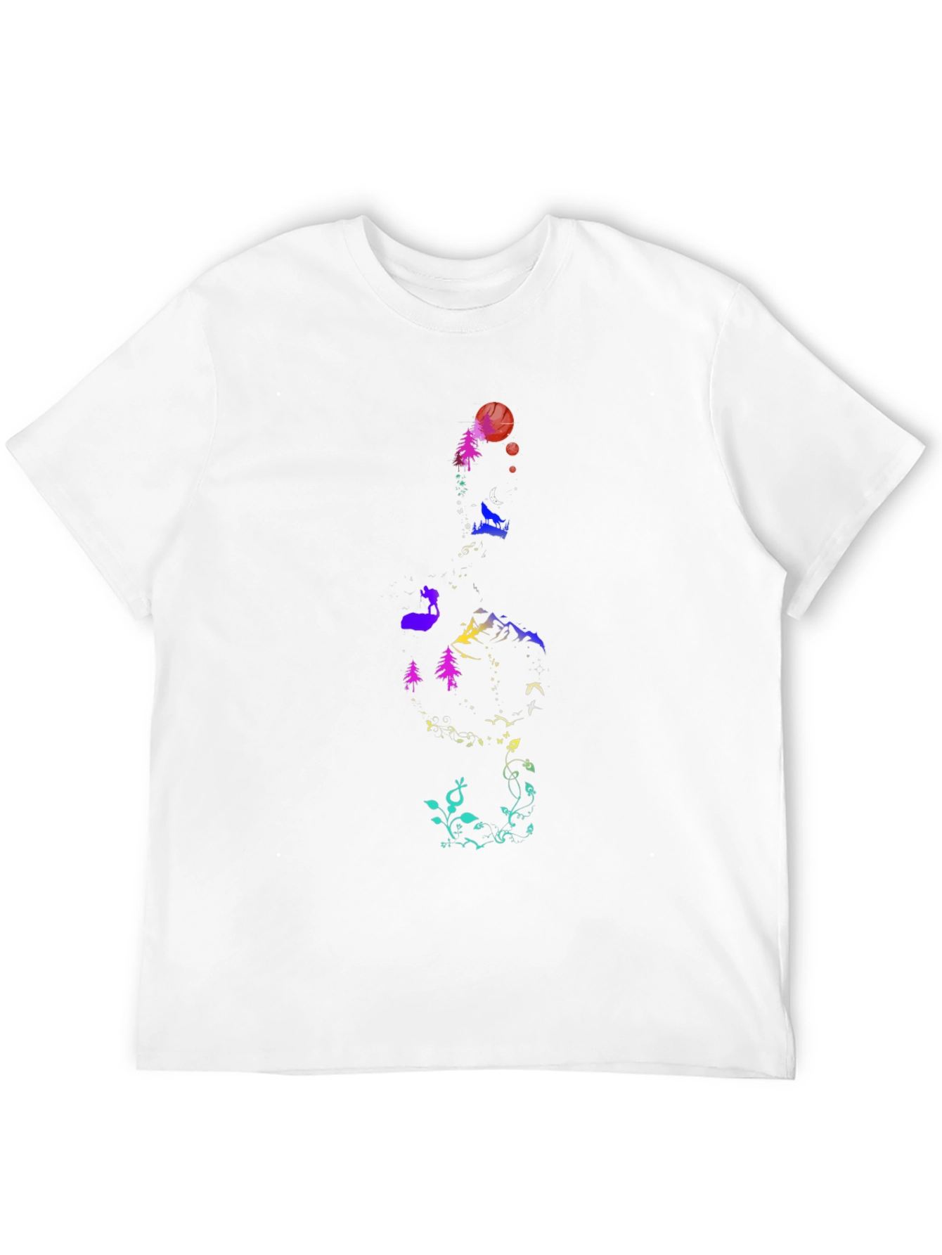 Nature Silhouette Graphic Tee - Unique Design