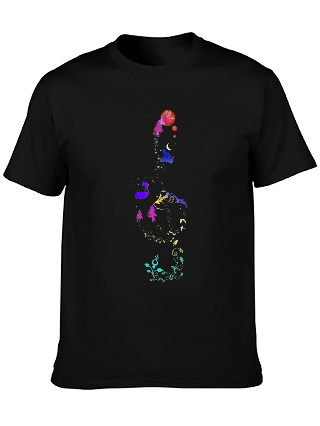 Nature Silhouette Graphic Tee - Unique Design