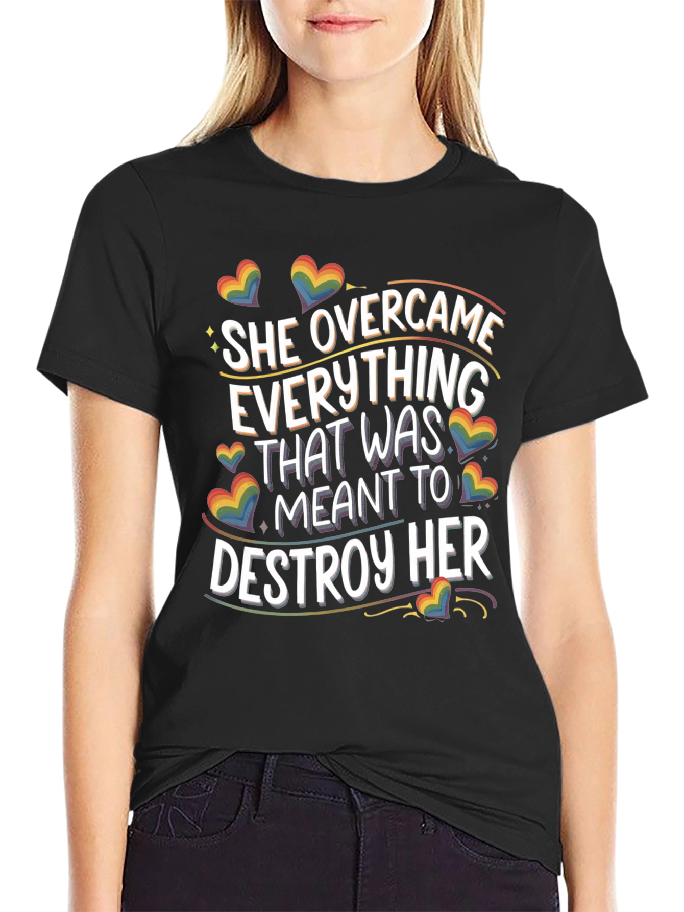She Overcame LGBTQ Pride T-Shirt