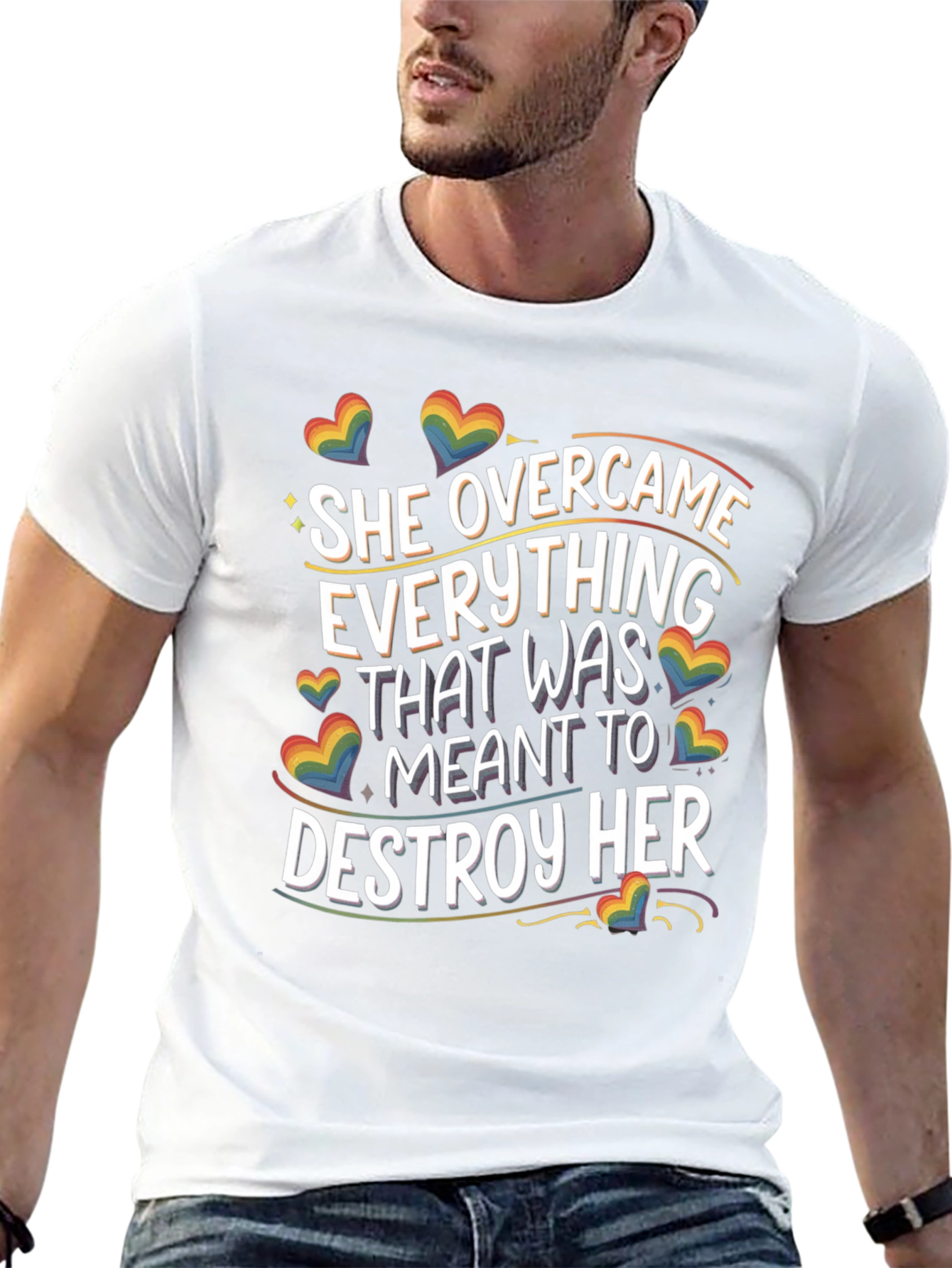 She Overcame LGBTQ Pride T-Shirt