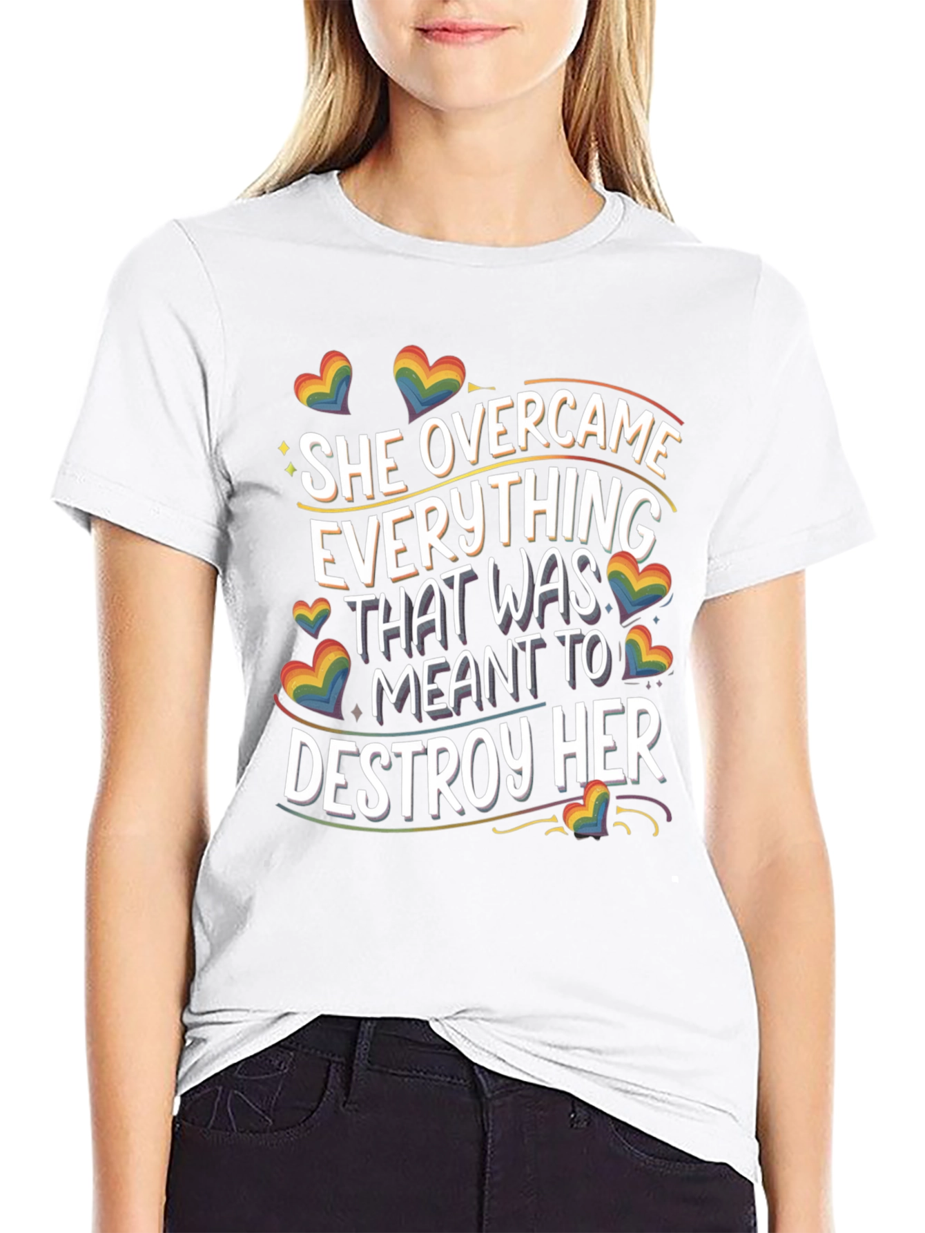 She Overcame LGBTQ Pride T-Shirt
