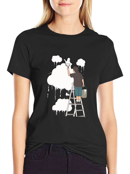 Cloud Painter T-Shirt - Unique Artistic Design