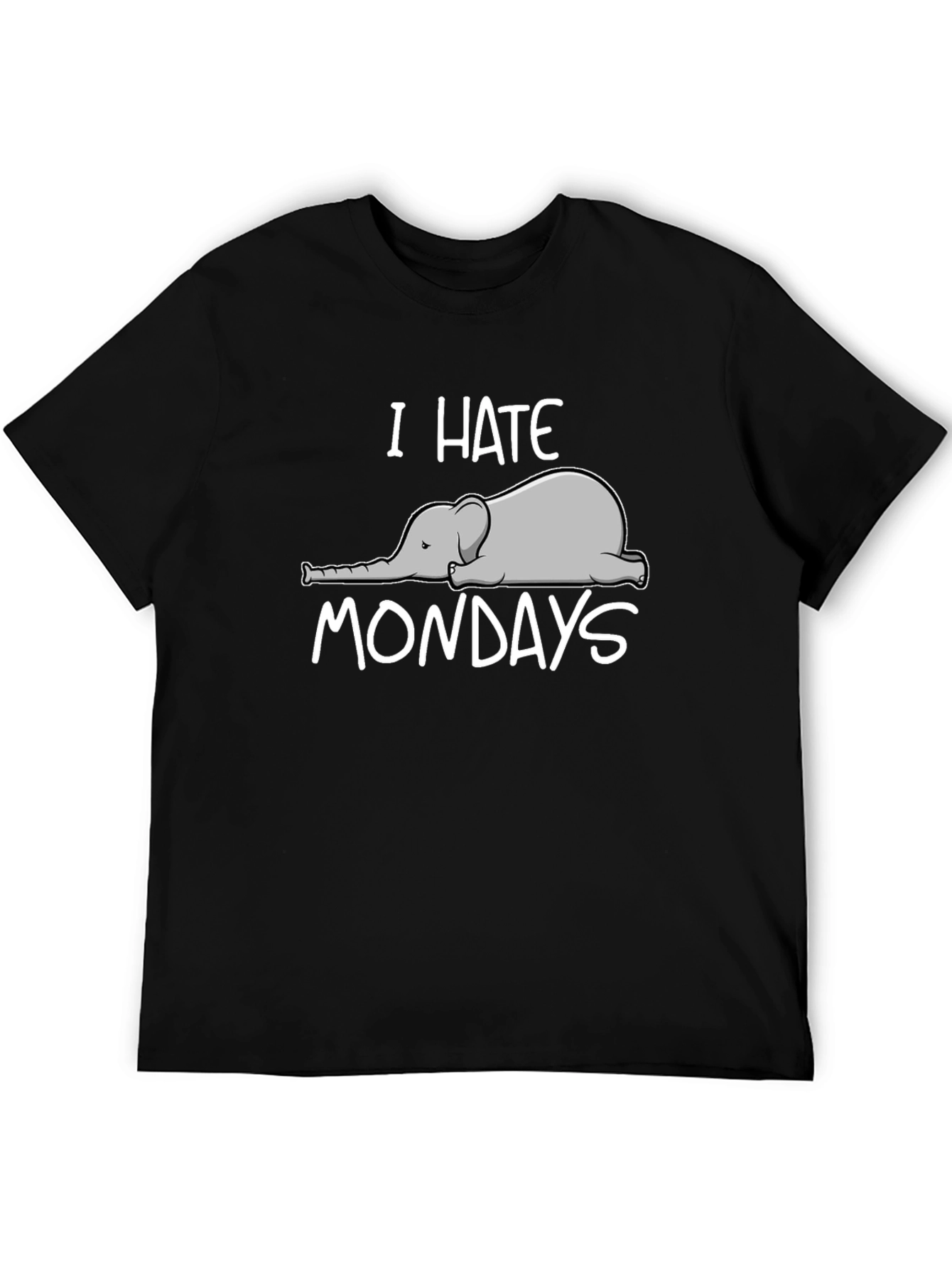 I Hate Mondays Elephant Graphic T-Shirt