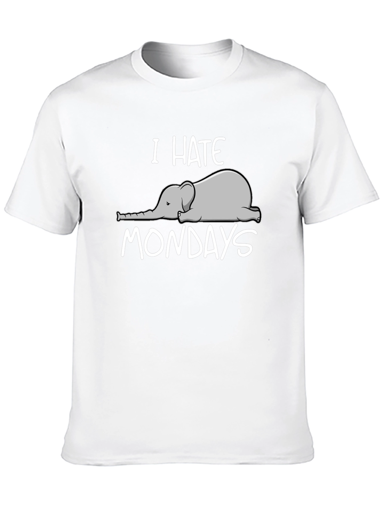 I Hate Mondays Elephant Graphic T-Shirt
