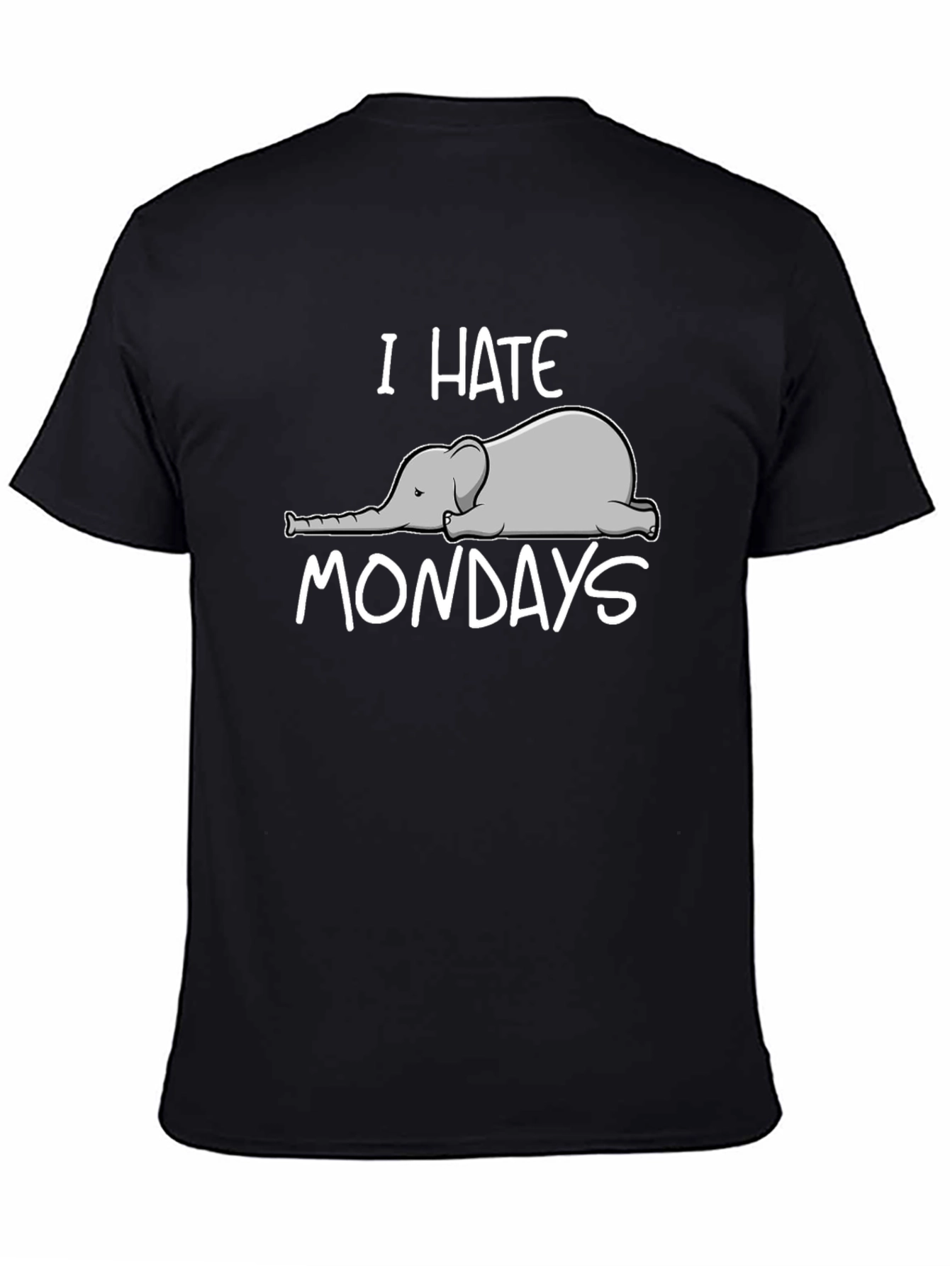 I Hate Mondays Elephant Graphic T-Shirt