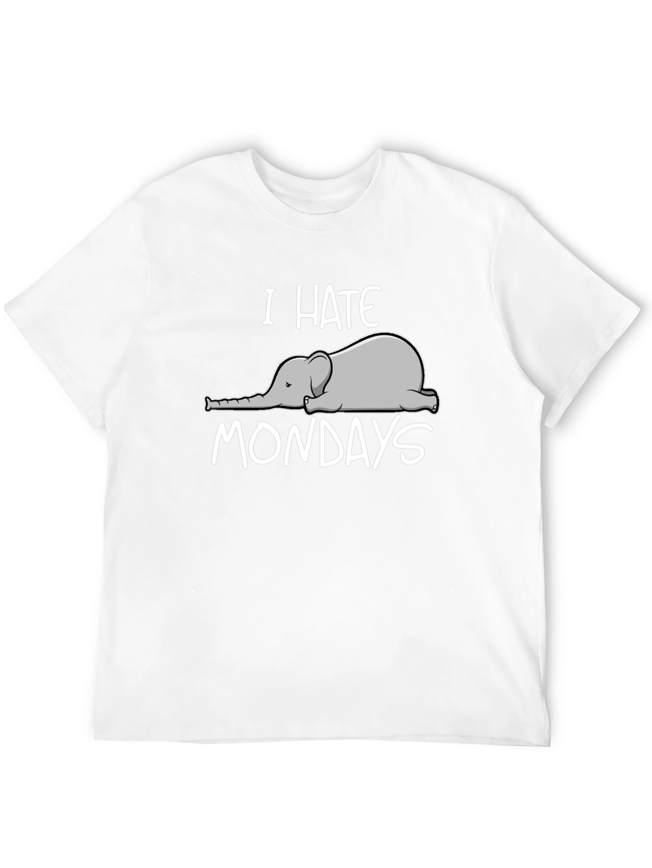 I Hate Mondays Elephant Graphic T-Shirt