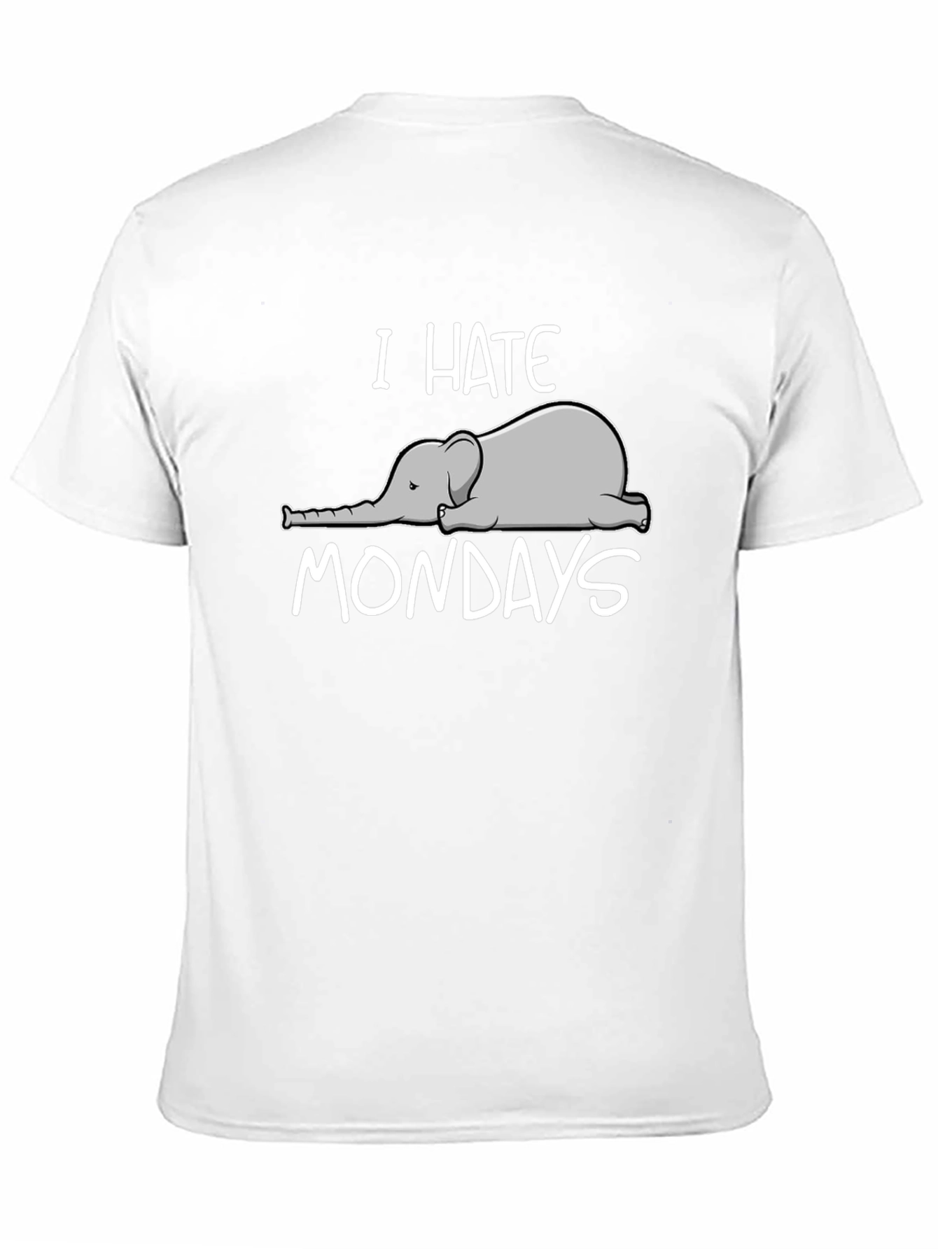I Hate Mondays Elephant Graphic T-Shirt