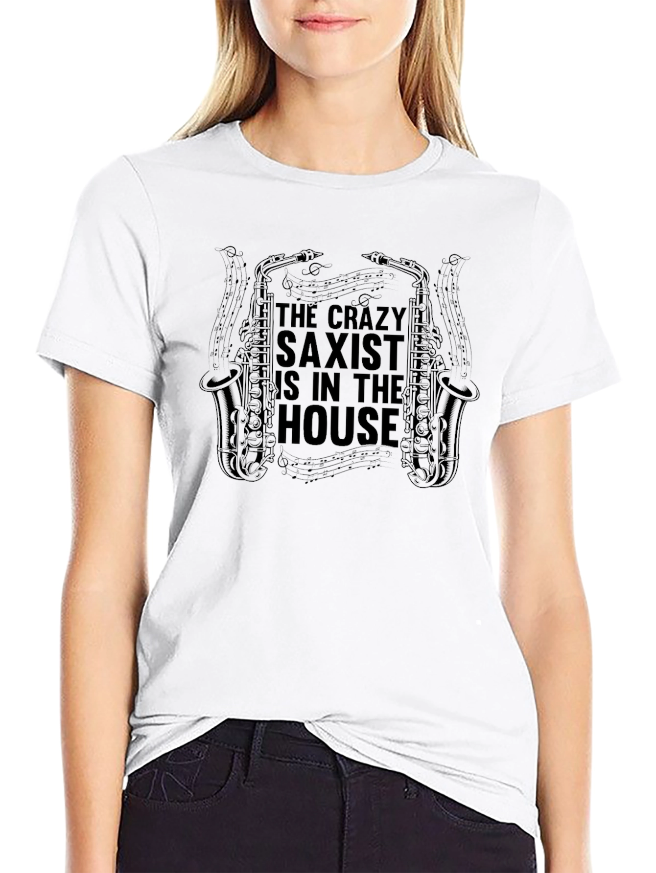 Crazy Saxist T-Shirt - Unique Music Lover Tee