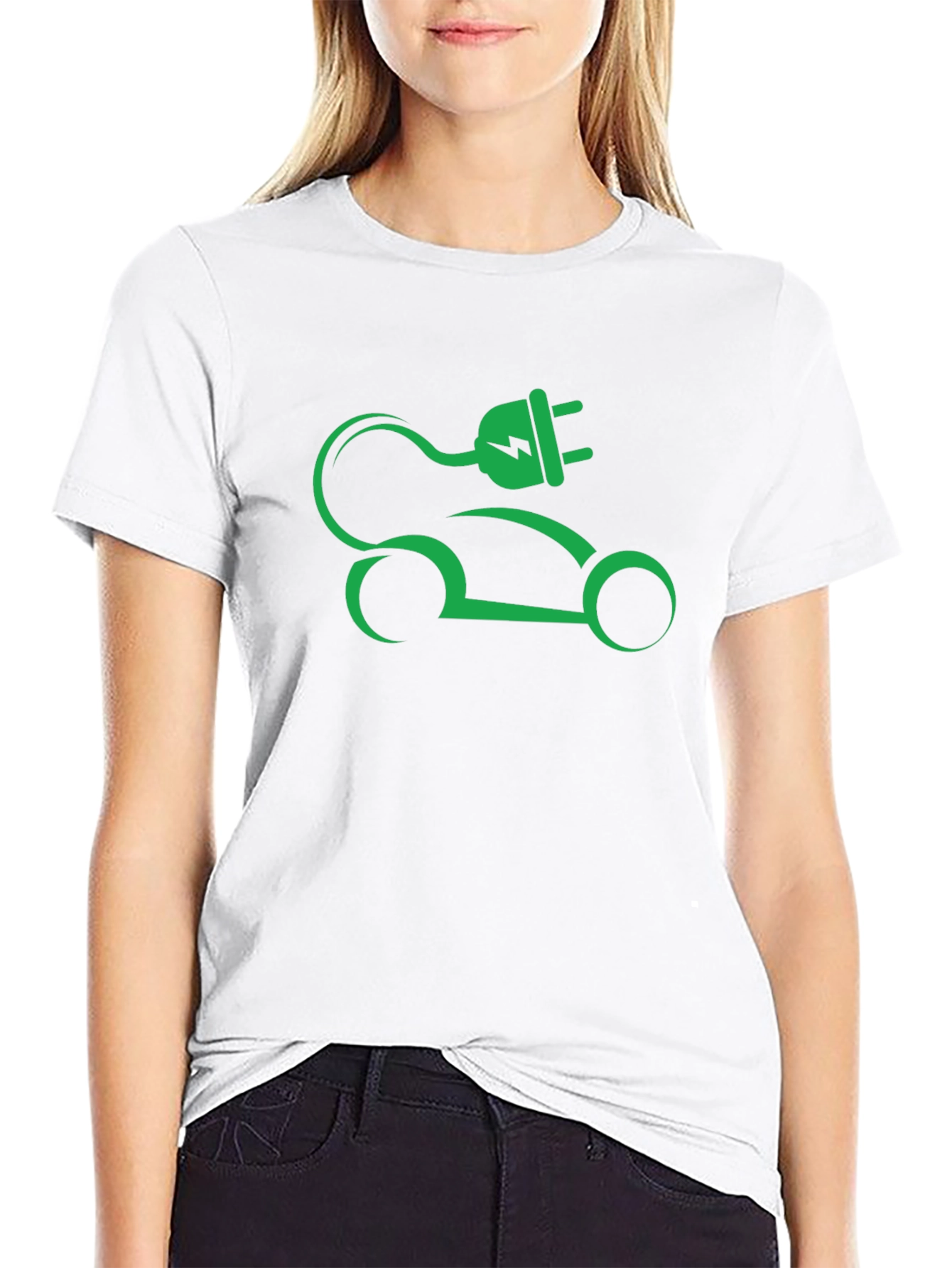 Electric Car T-Shirt - Green Vehicle Graphic Tee