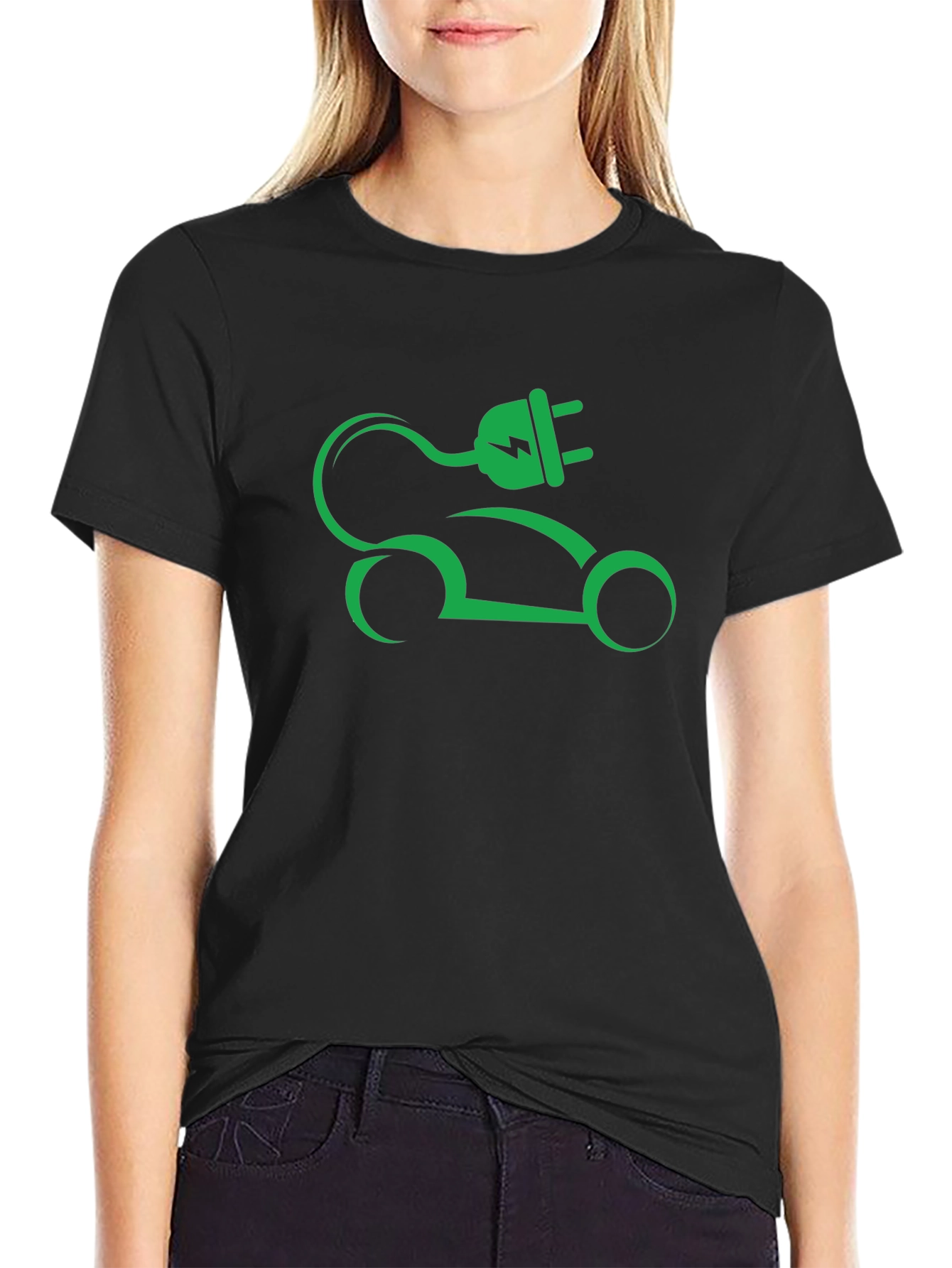 Electric Car T-Shirt - Green Vehicle Graphic Tee