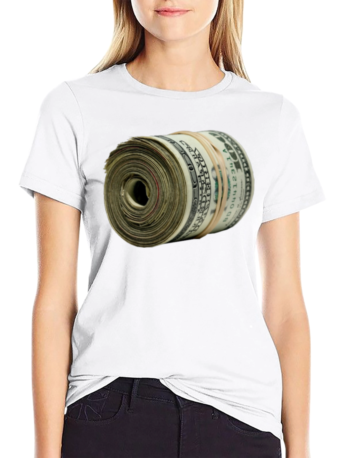 Money Roll Graphic Tee - Black