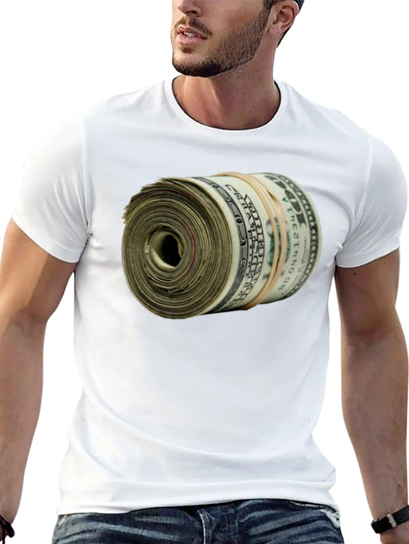 Money Roll Graphic Tee - Black