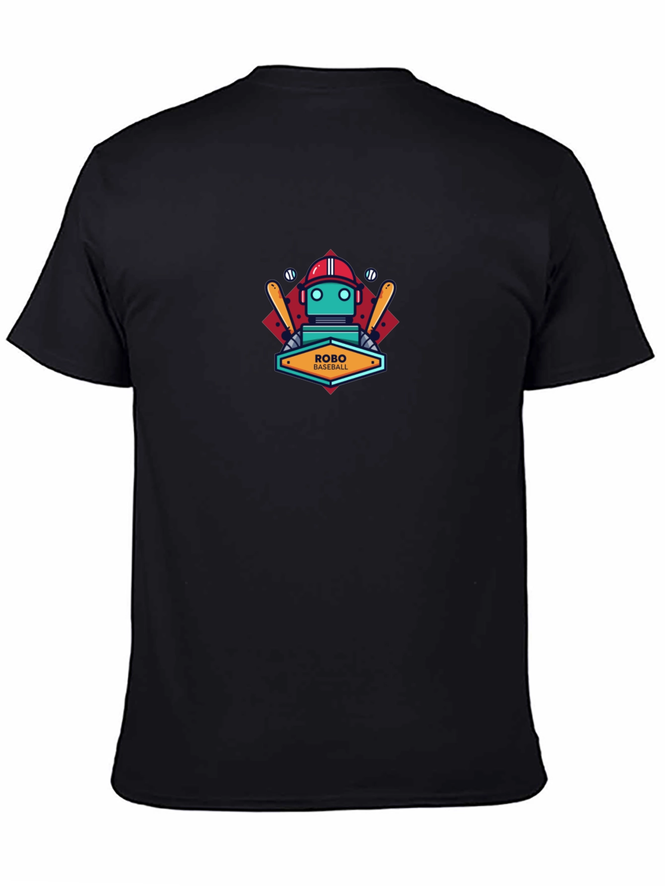 Robo Baseball Graphic T-Shirt - Cool Robot Design