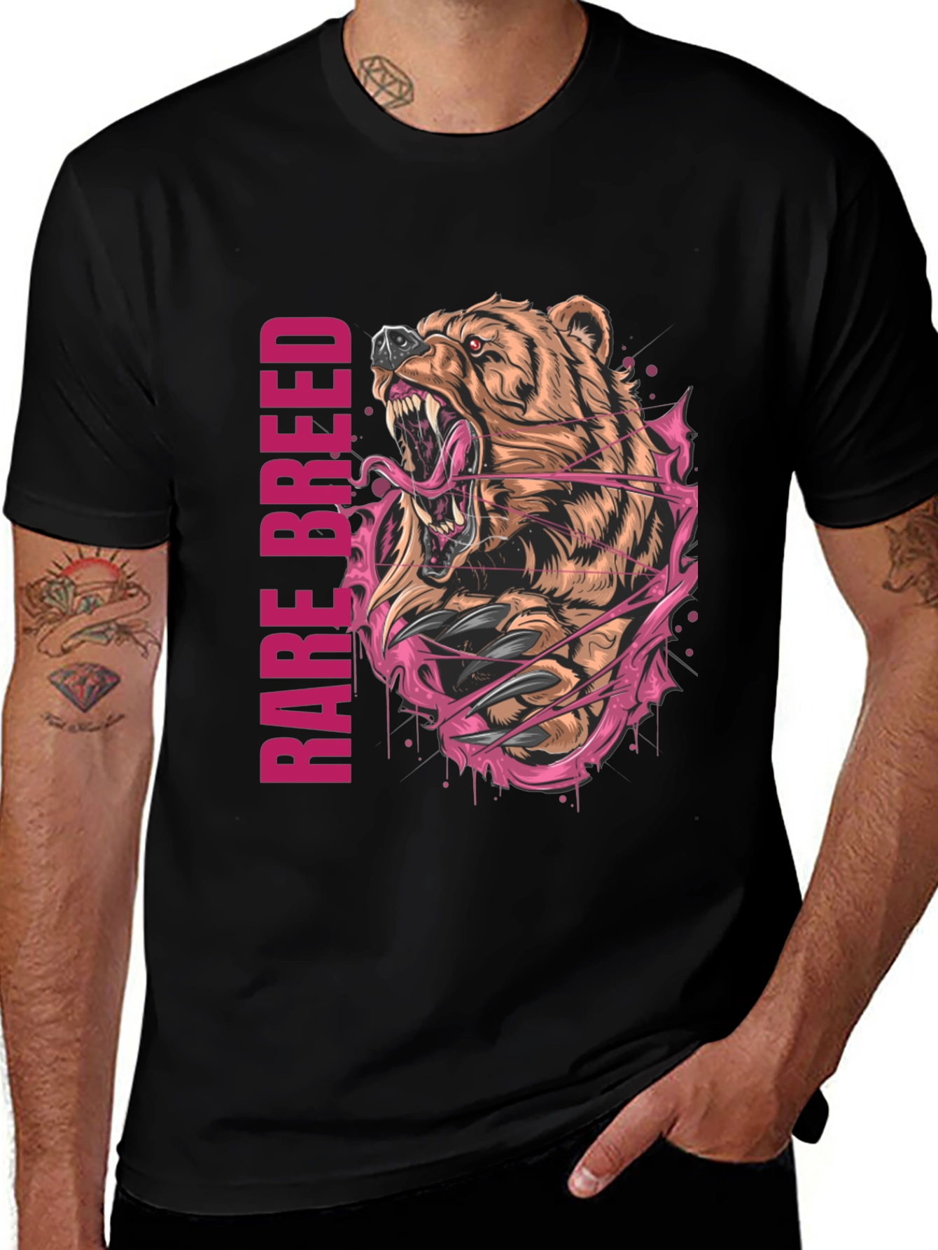 Rare Breed Bear Graphic T-Shirt