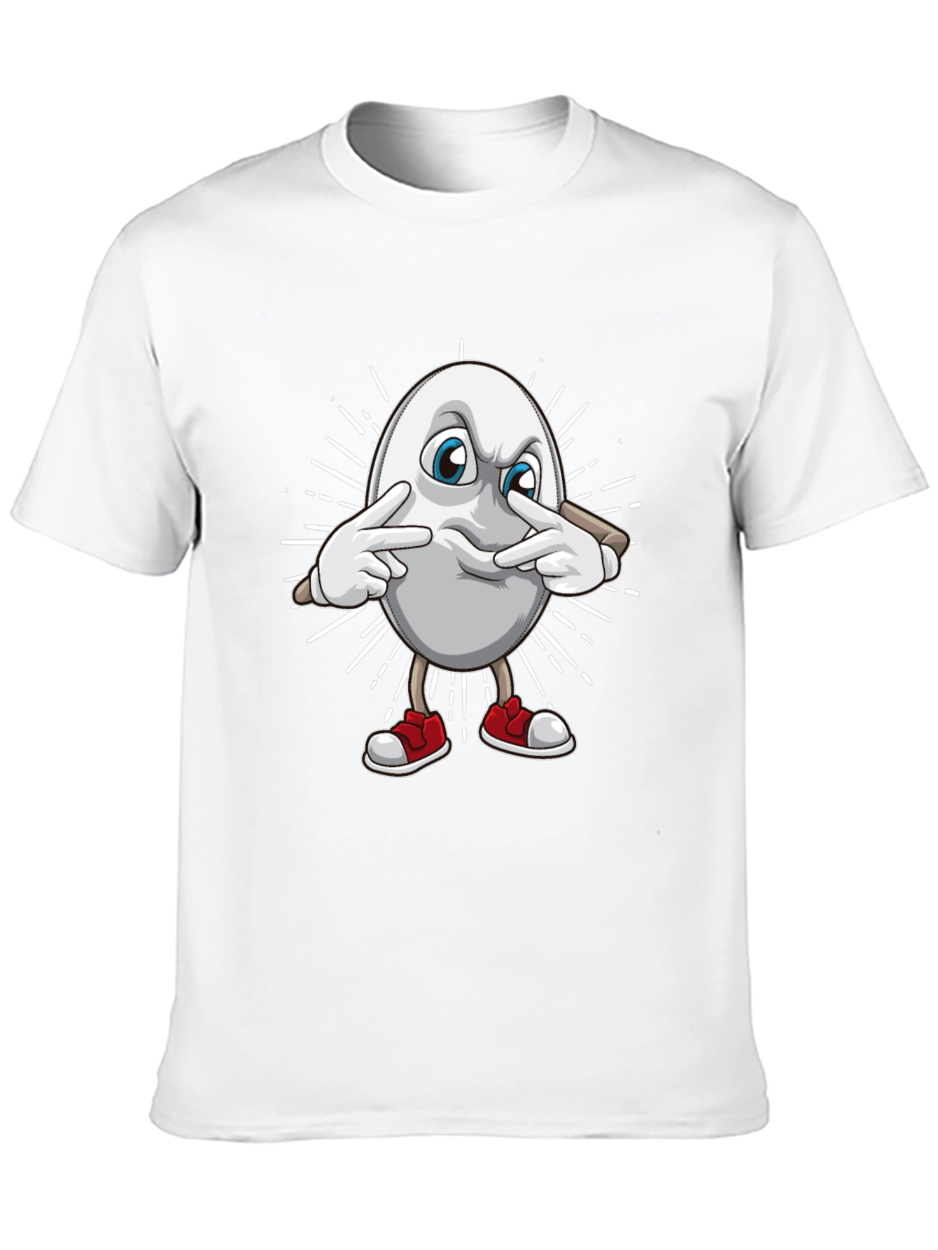 Funny Egg Character Black T-Shirt