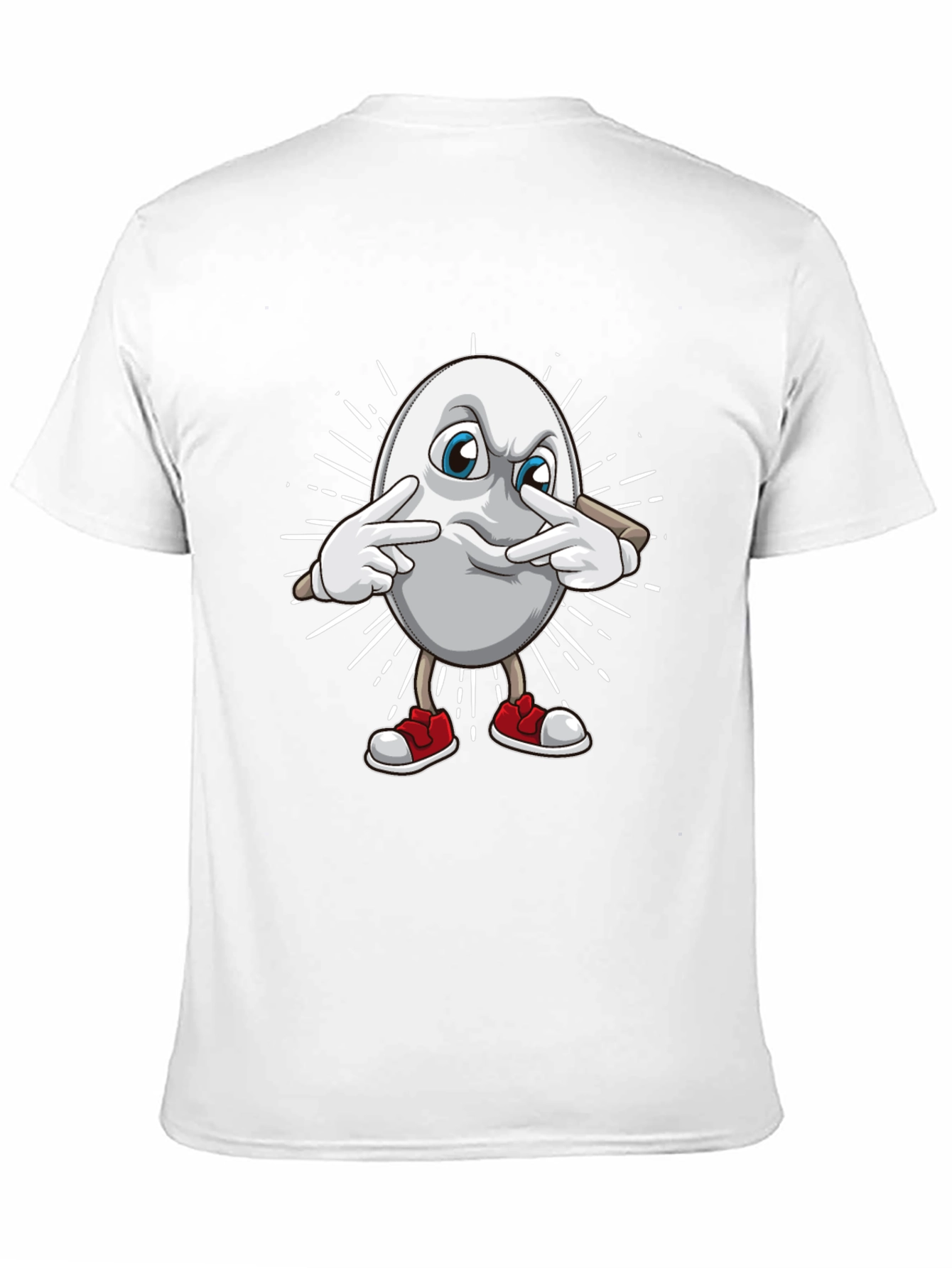Funny Egg Character Black T-Shirt