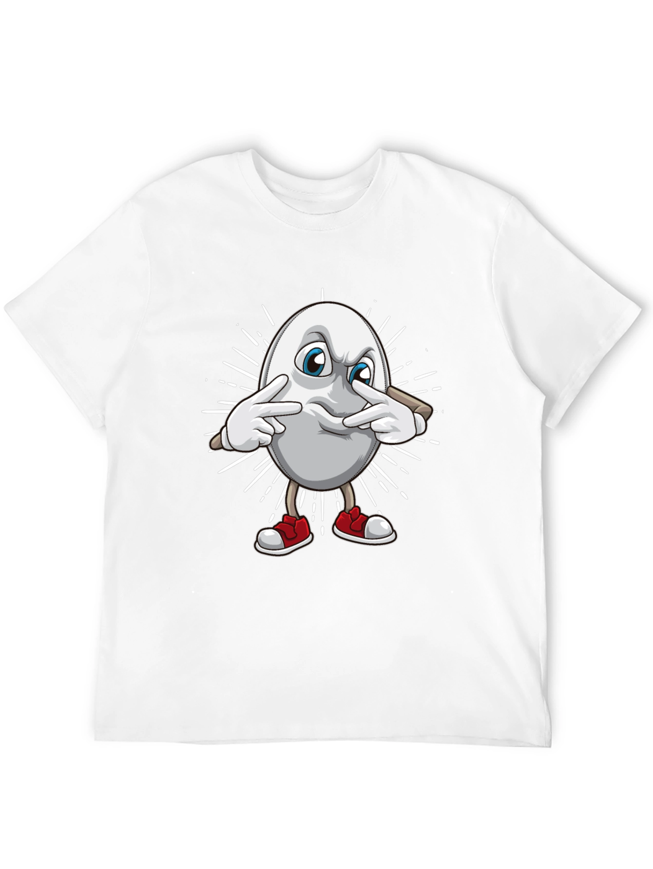 Funny Egg Character Black T-Shirt