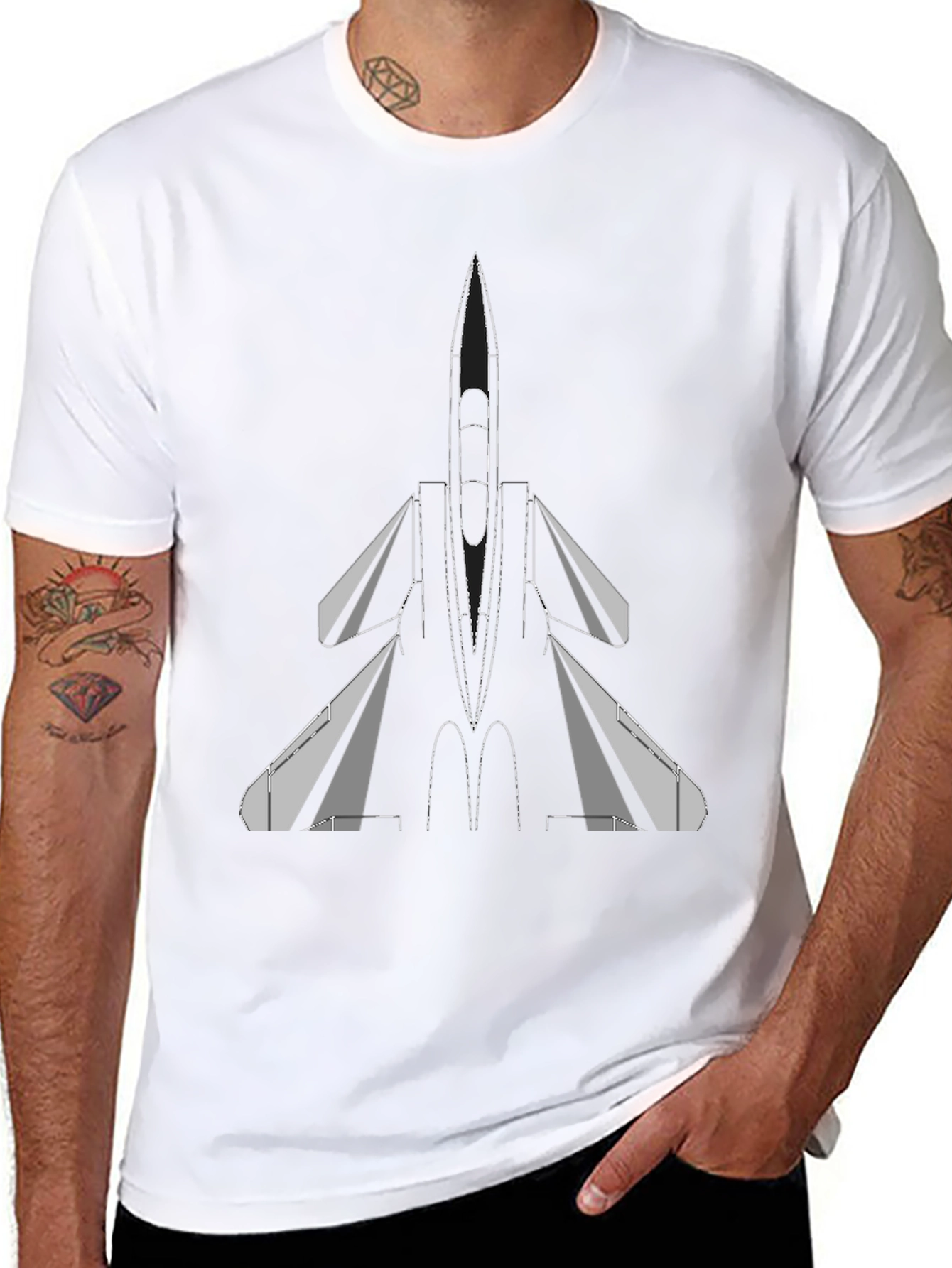 F-15 Eagle Jet Fighter T-Shirt - Black