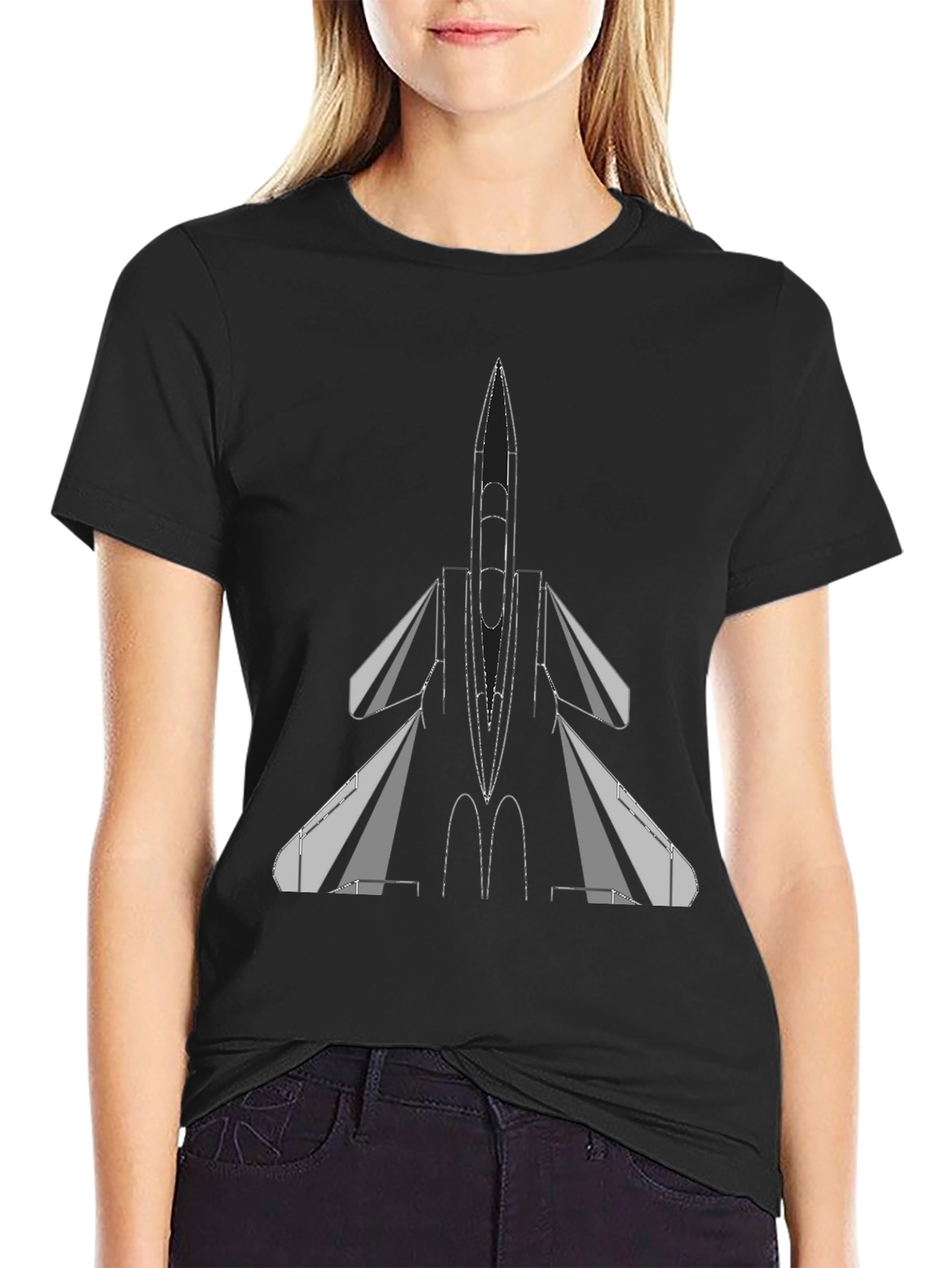 F-15 Eagle Jet Fighter T-Shirt - Black