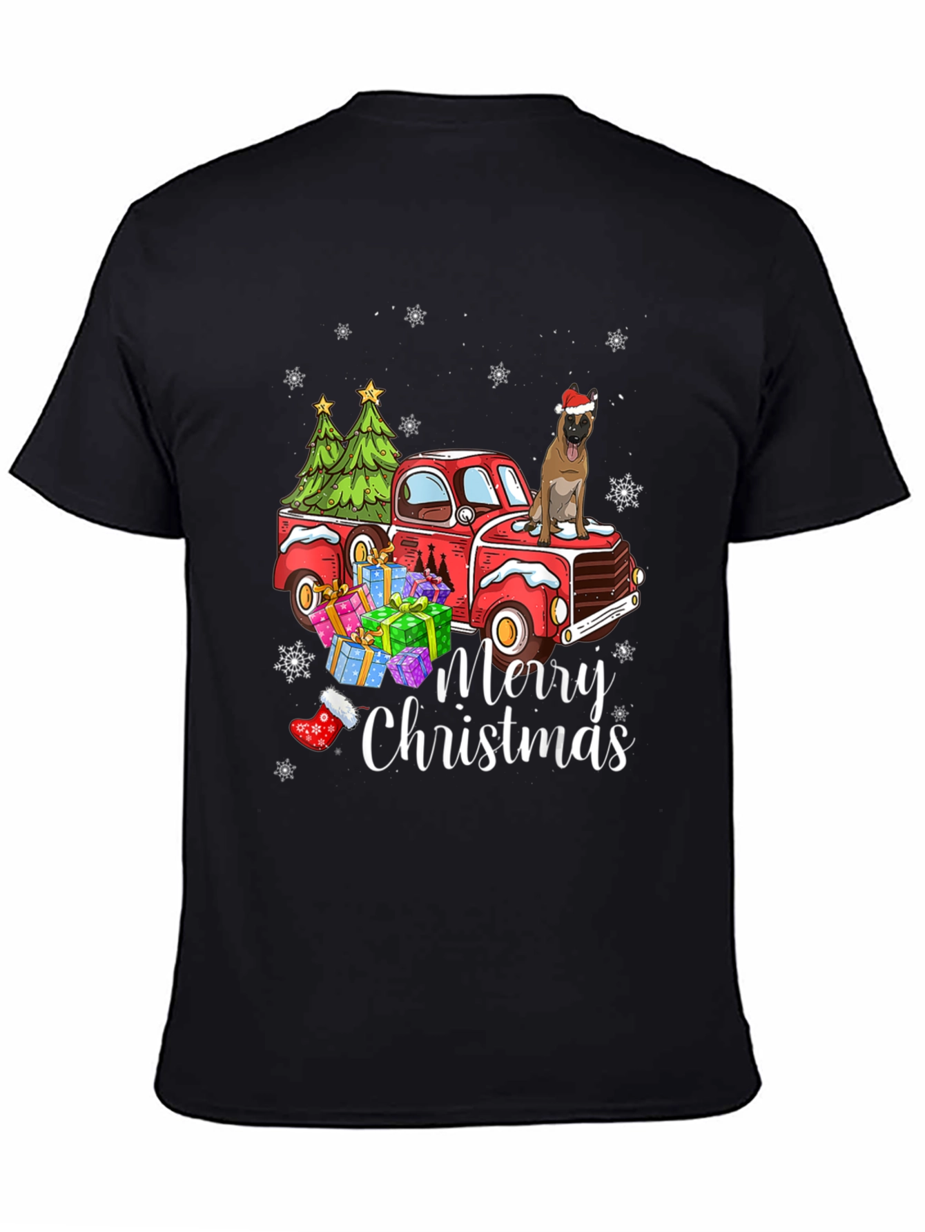Festive Dog Christmas Truck T-Shirt