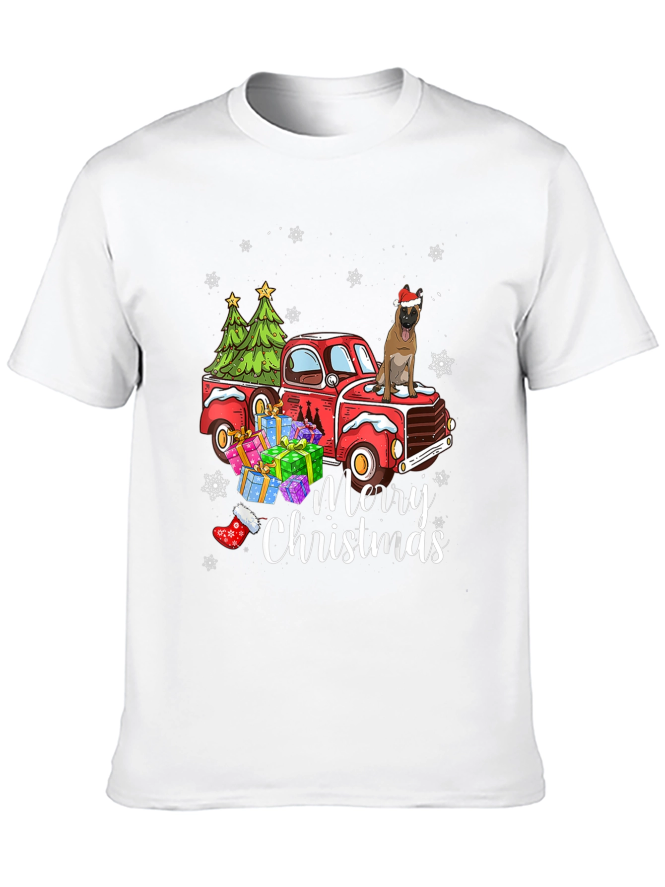 Festive Dog Christmas Truck T-Shirt