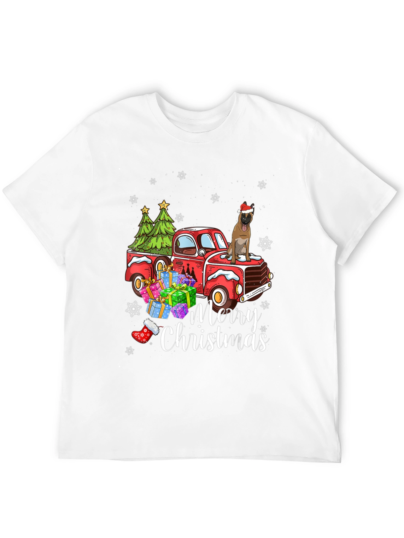 Festive Dog Christmas Truck T-Shirt