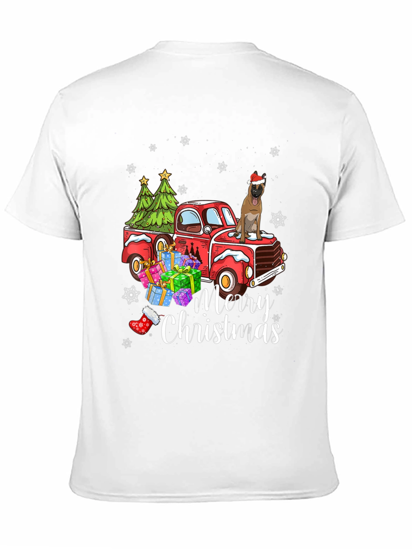 Festive Dog Christmas Truck T-Shirt