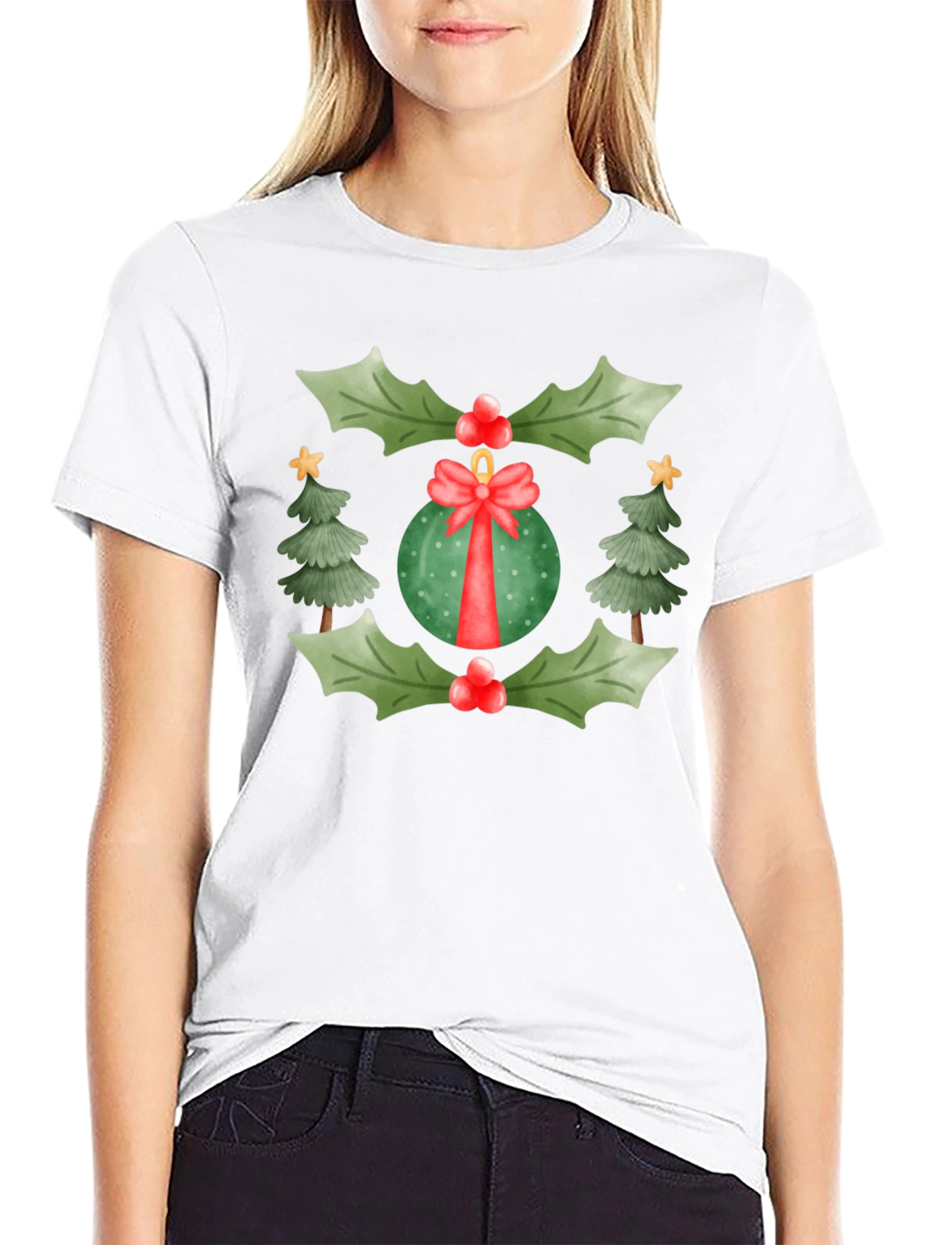 Festive Christmas Ornament Graphic Tee