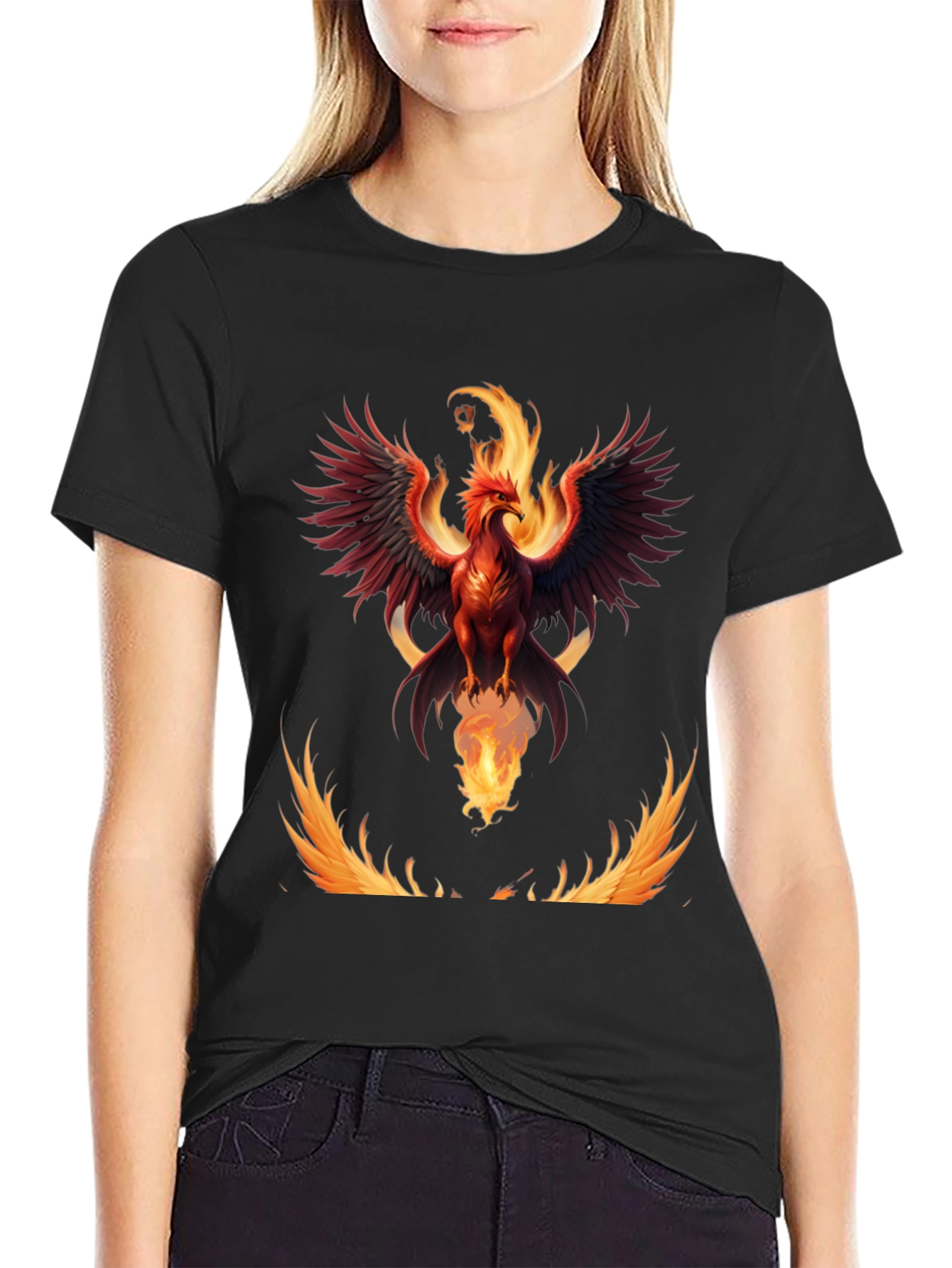 Phoenix Firebird Graphic Tee - Mens Black T-Shirt