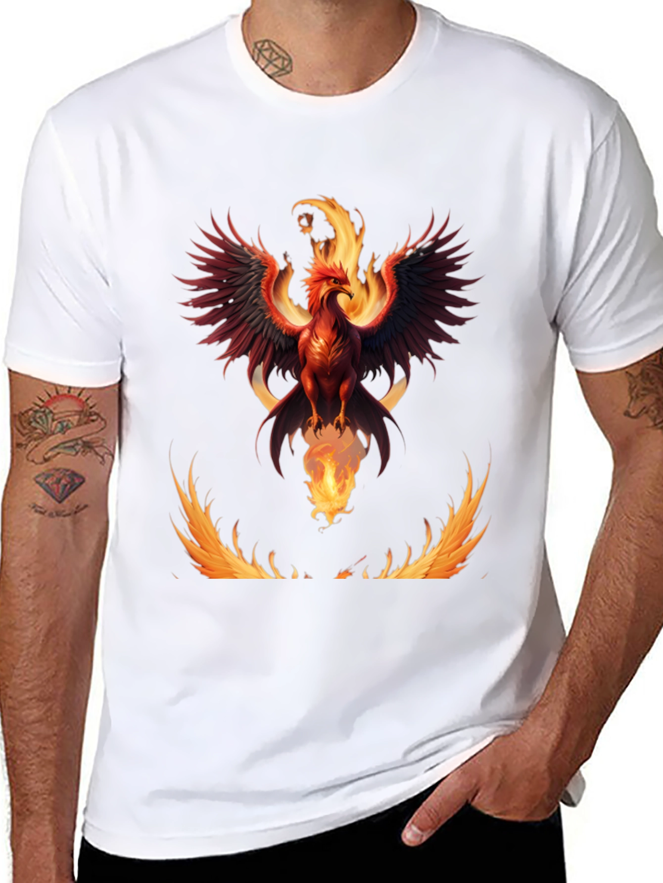 Phoenix Firebird Graphic Tee - Mens Black T-Shirt