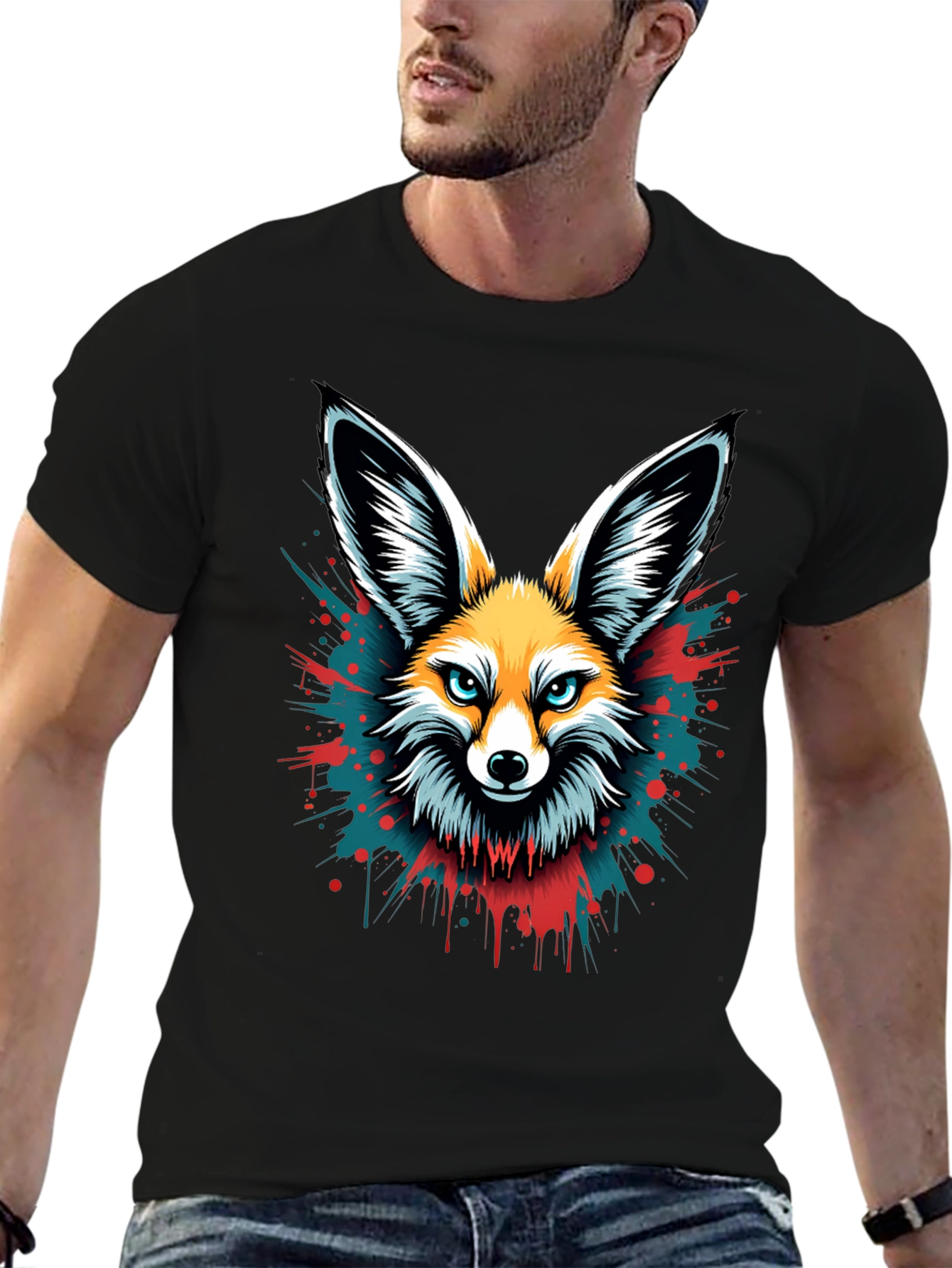 Fox Head Graphic Tee - Mens Black T-Shirt