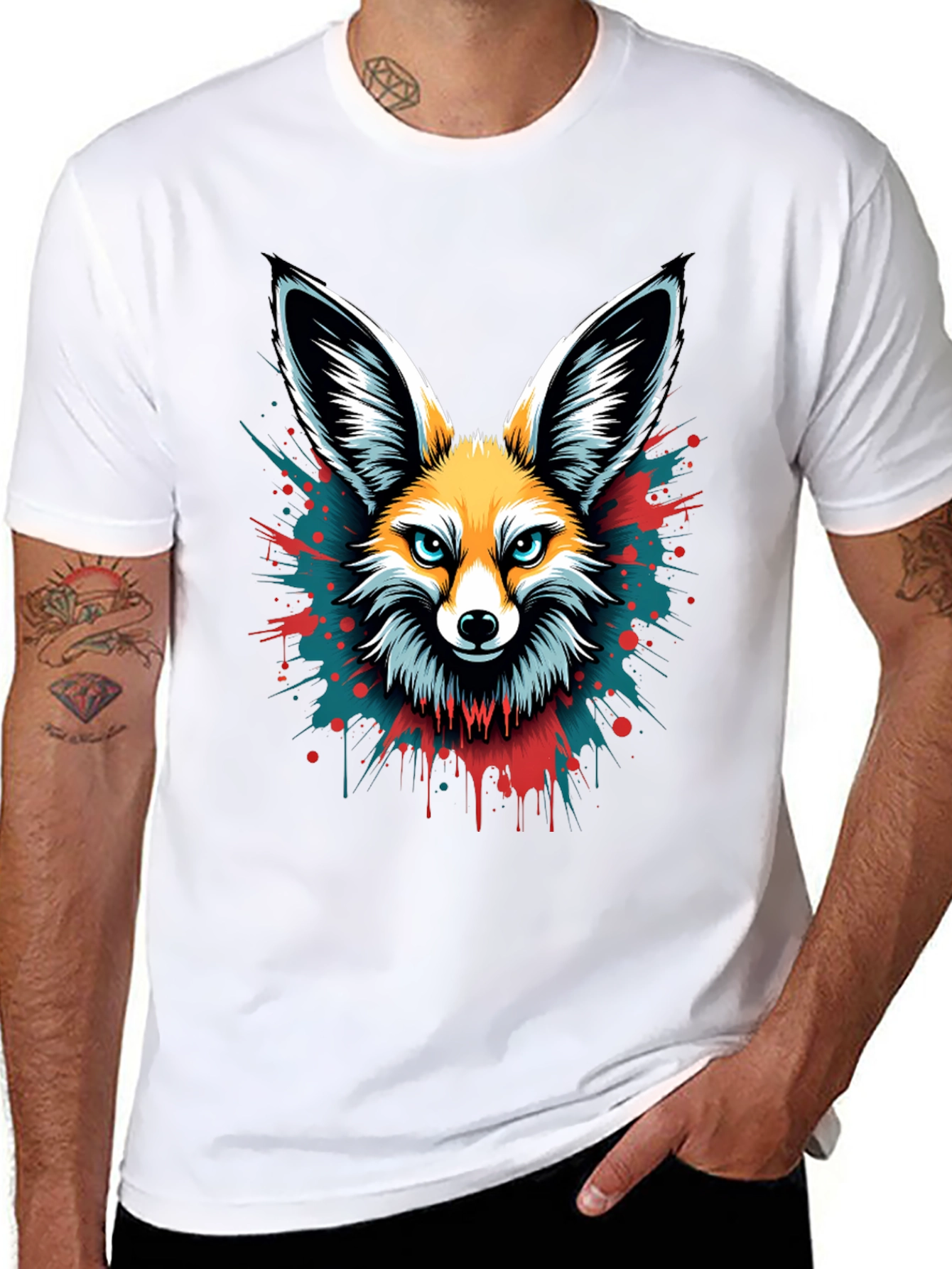 Fox Head Graphic Tee - Mens Black T-Shirt