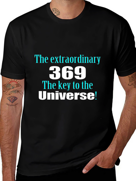 369 The Key to the Universe Mens Black T-Shirt